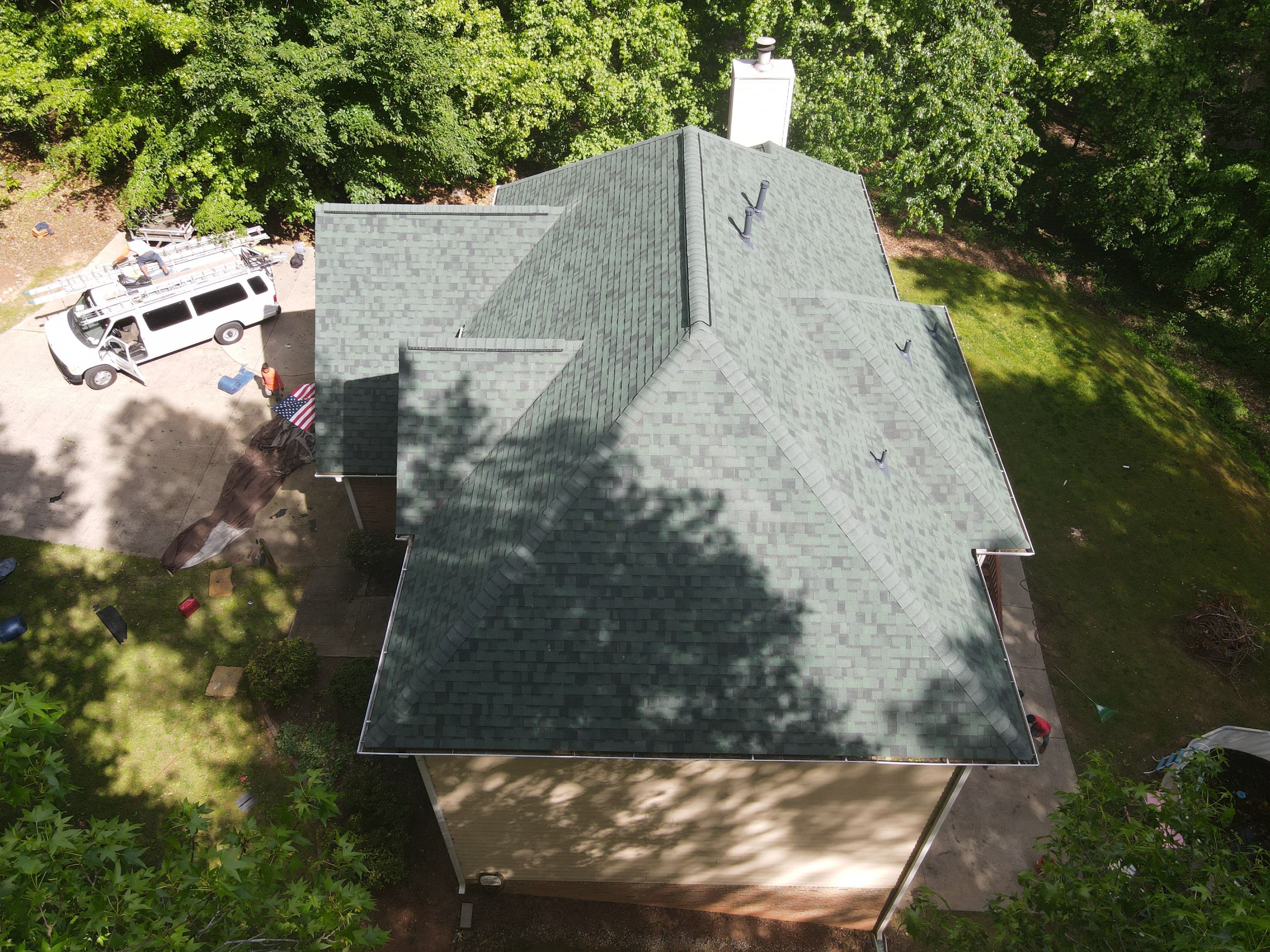 Residential Roofing Installation using Owens Corning Chateau Green  by Inspector Roofing and Restoration