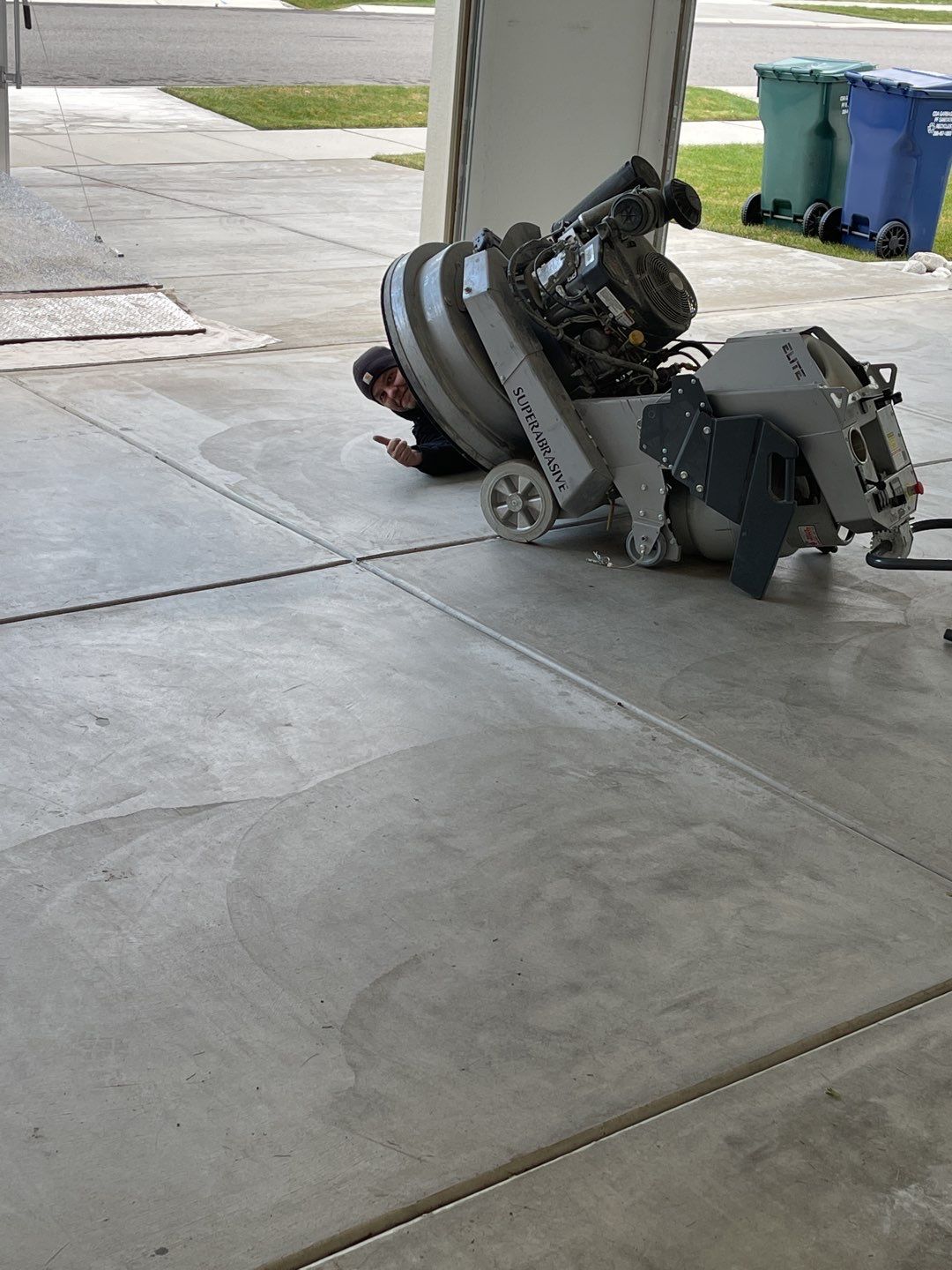 Garage Transformation using Pebble Beach by Croc Coatings, LLC