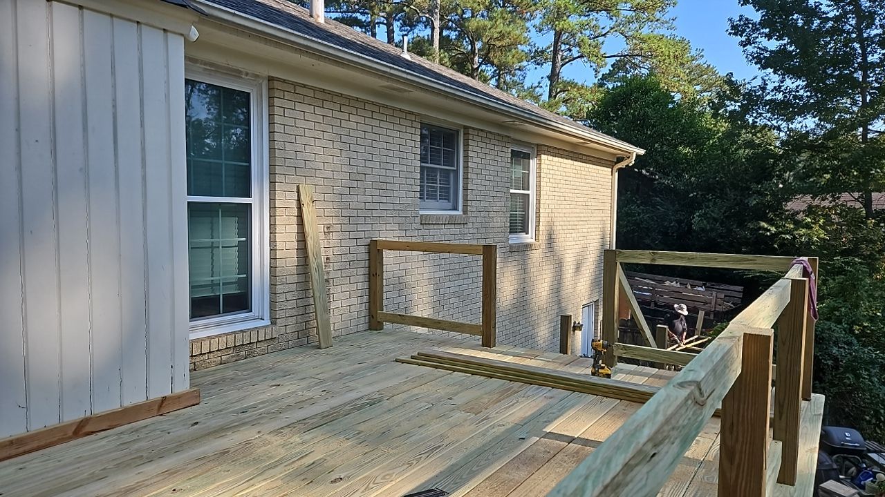 Split Rail Trail - Deck Installation  by Pillar and Pine