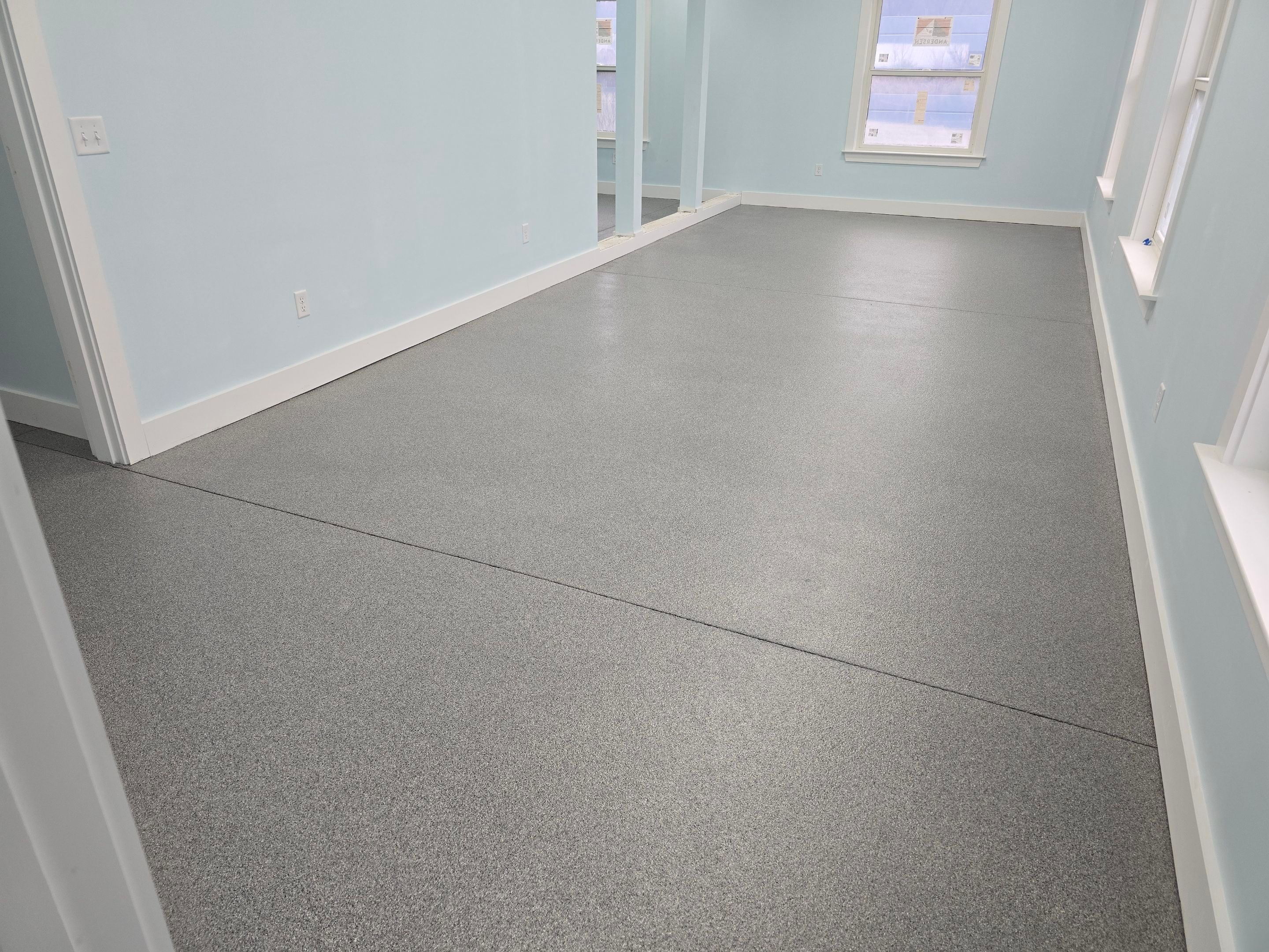 Gym & Garage Using Sea Glass & Keystone by Elite Floor Solutions