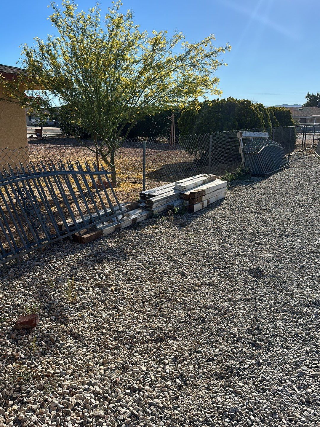 Fence replacement using 6ft and 4ft vinyl  by Fence Guys Inc. 