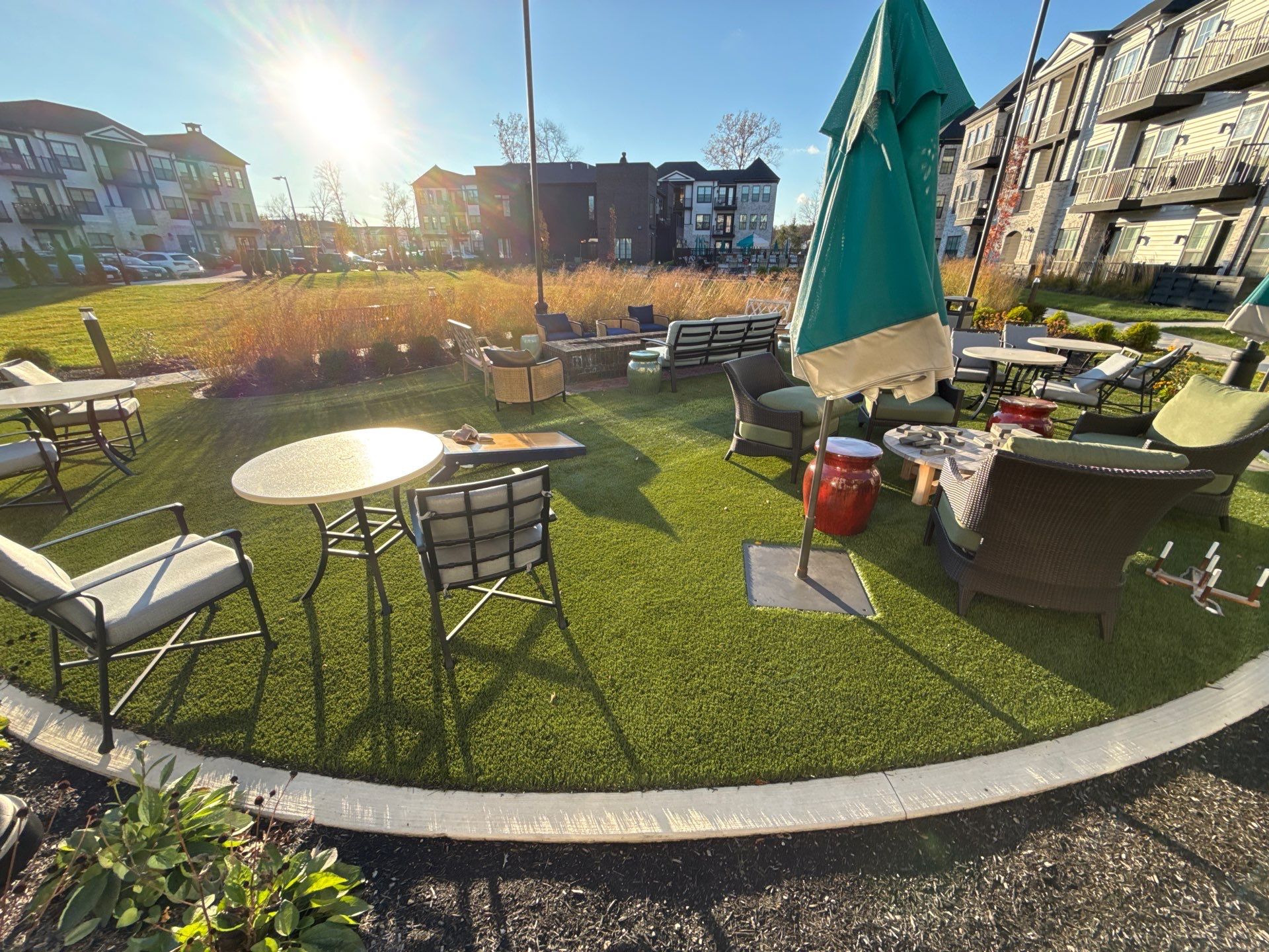 Commercial Apartments Turf Courtyard Install for Dalton Flats by Southwest Greens Midwest