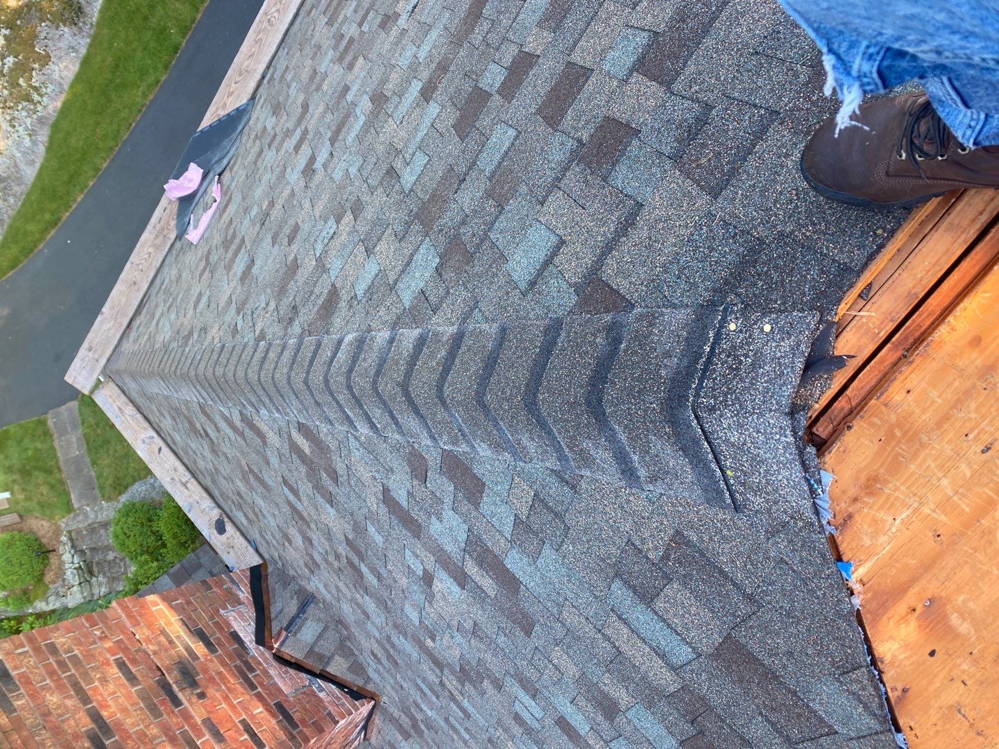 Residential Roofing Installation using Owens Corning Duration Driftwood by A Plus Exterior