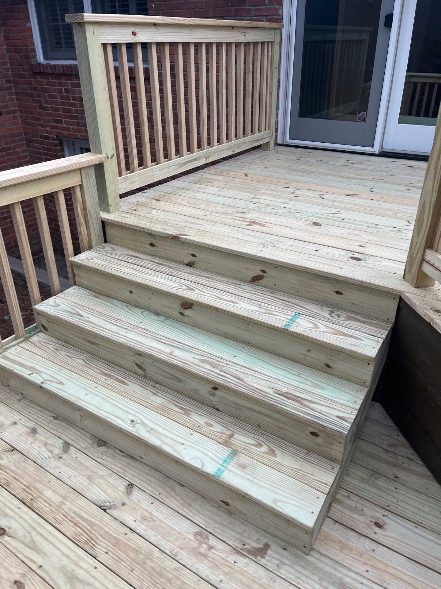 Wood Deck Resurface with Privacy Wall in Buckhead, GA by Nelson Exteriors