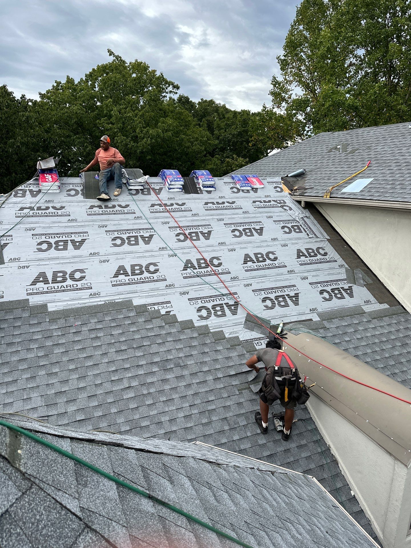 Residential Roofing Installation using GAF Timberline HDZ by Rainstoppers Roofing