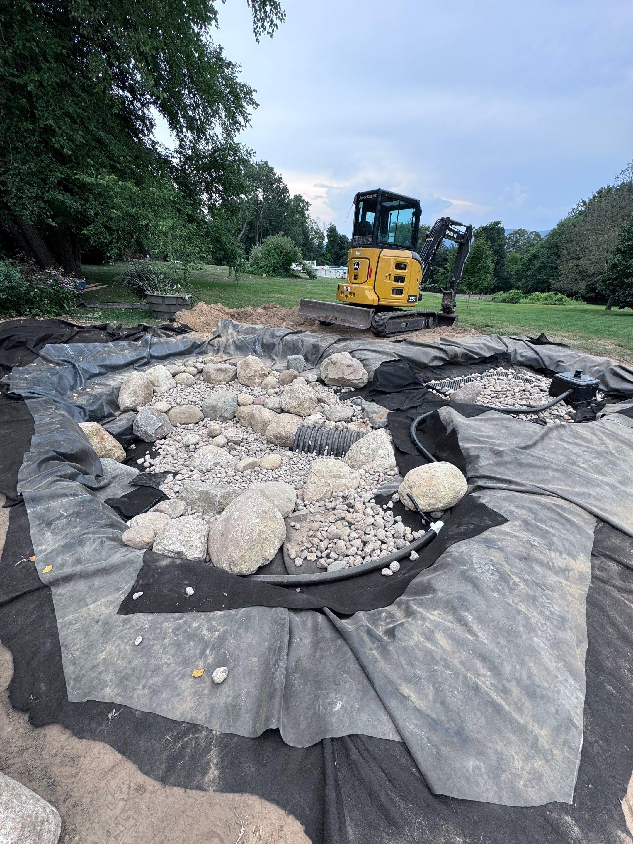 NEW 13’x18’ koi pond with lots of extra features by Wicked Water Gardens