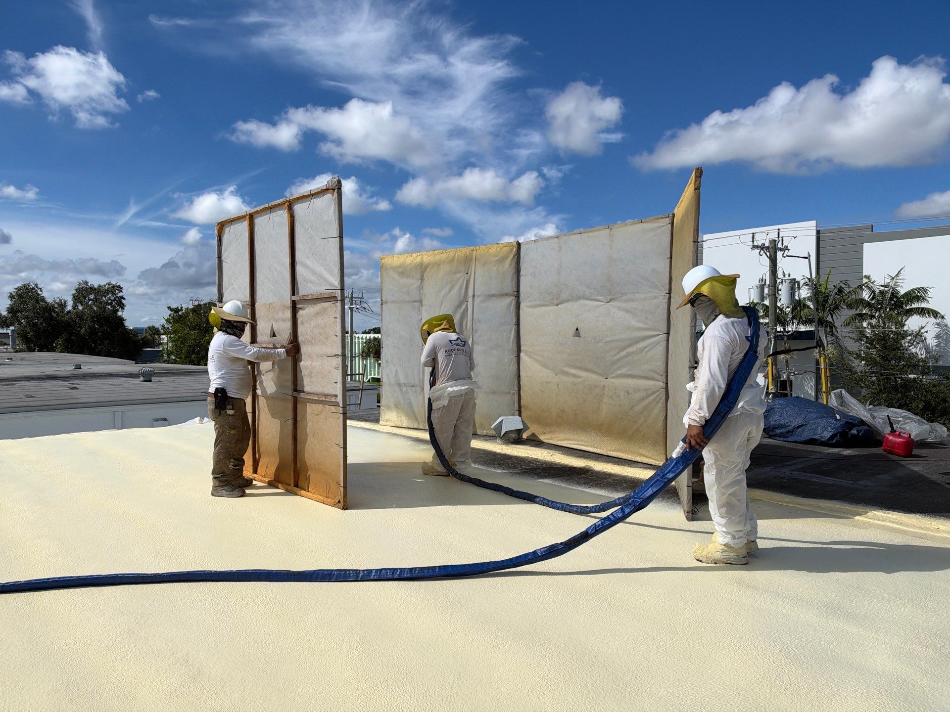 Fort Lauderdale Commercial Roof Restoration with Spray Foam and Silicone Coating by Roof King LLC