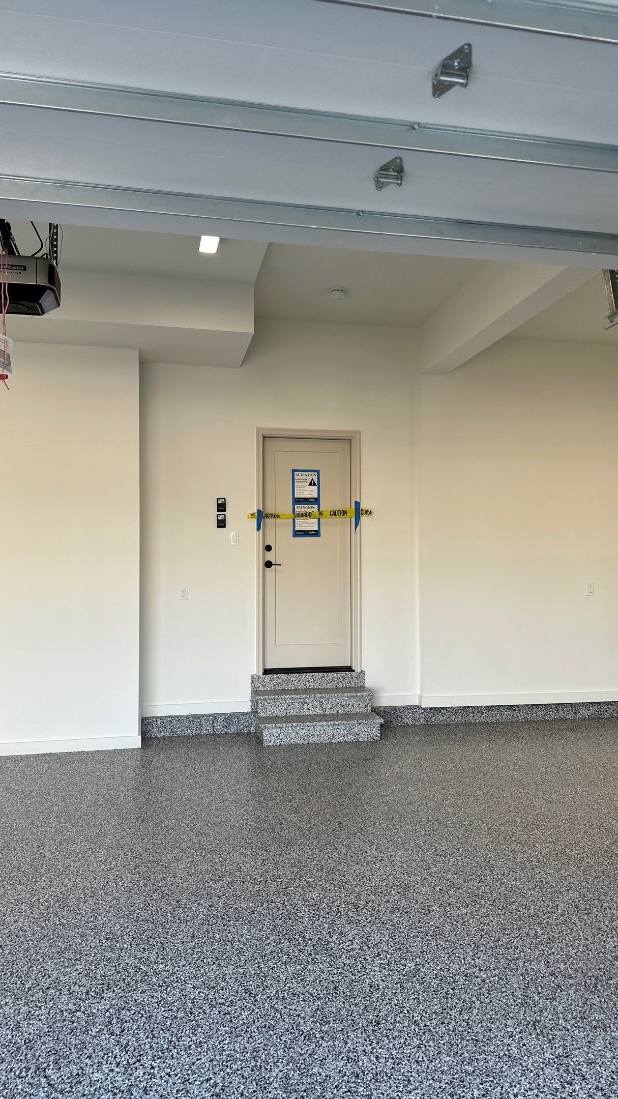 Domino Floors just offer a nice clean look. Wow! by Banner Garage