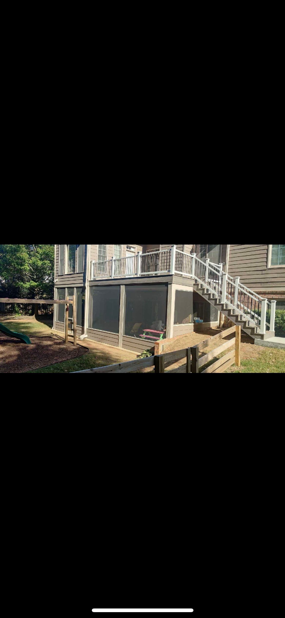 Composite Deck Installation and Screened Porch Enclosure in Roswell by Swift Home Renovations