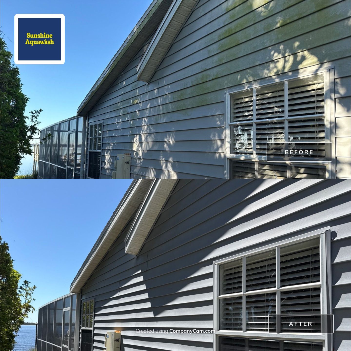 🏡 From Green to Clean! 🌊 Epic House & Pool Cage Cleaning on the Manatee River | Ellenton, FL 💦 by Sunshine AquaWash
