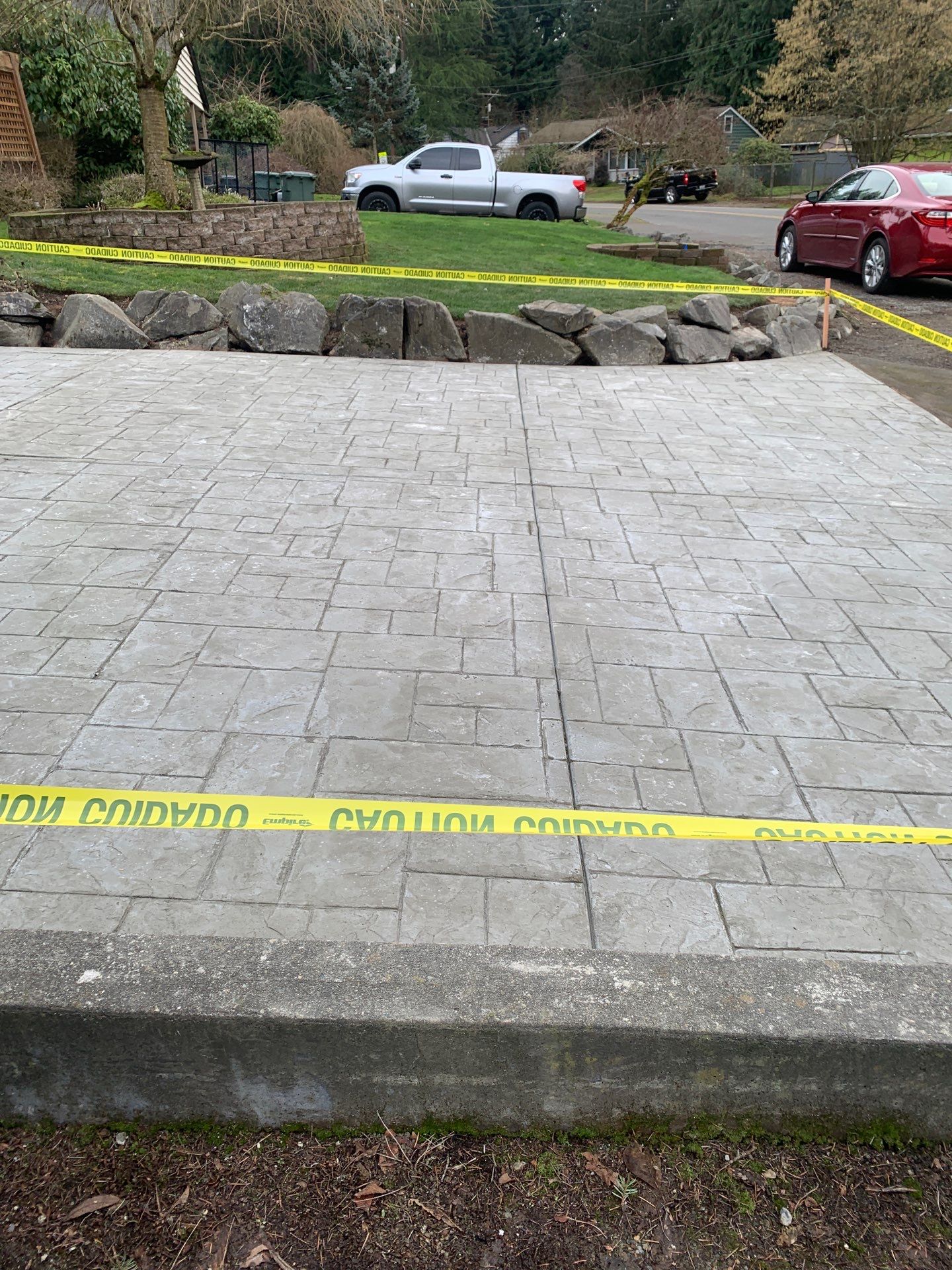 Stamped Concrete Patio and Driveway | Edmonds  by Jireh Asphalt & Concrete Inc 