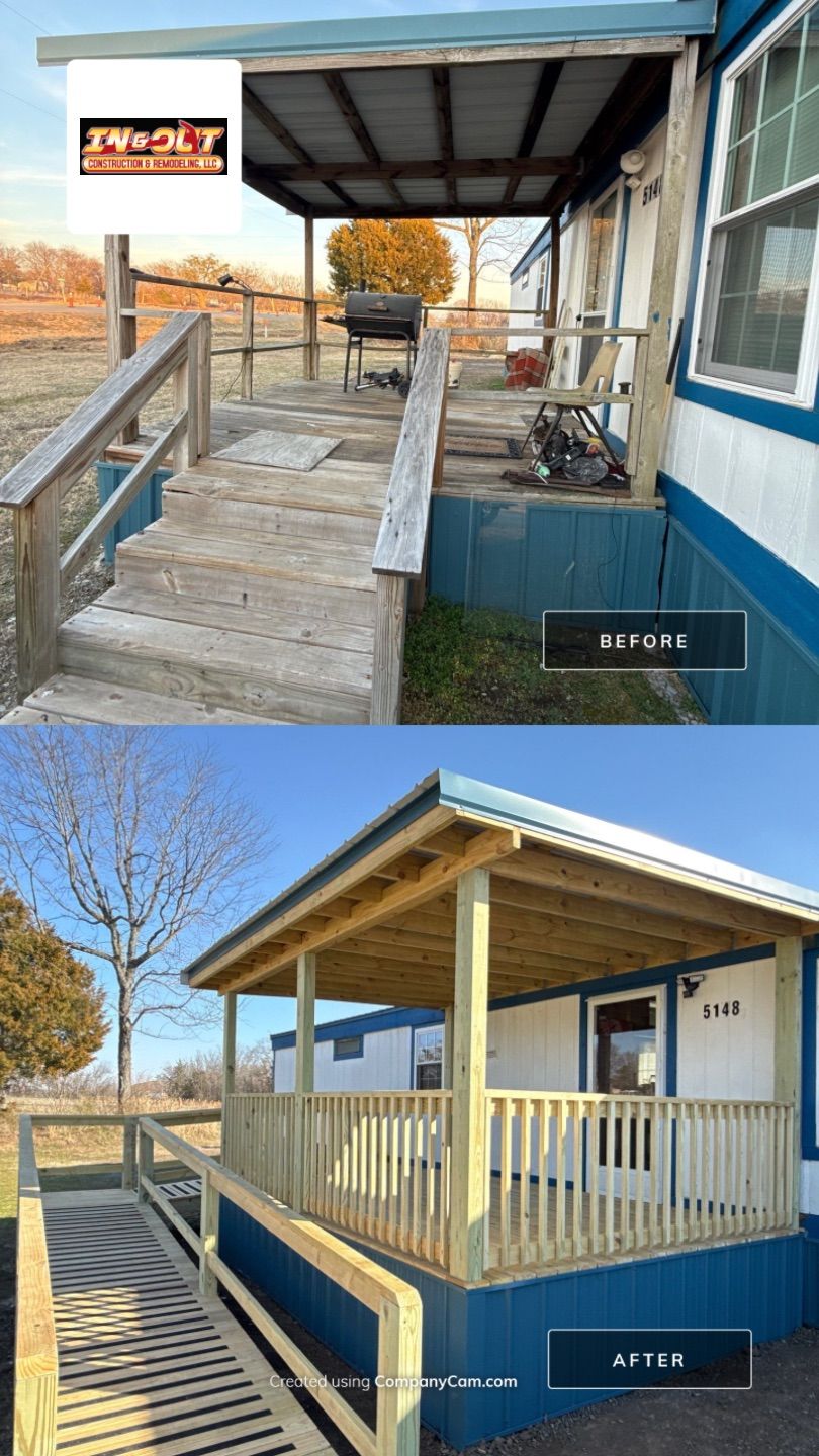 Covered Deck w/ ADA Ramp by In & Out Construction & Remodeling, LLC