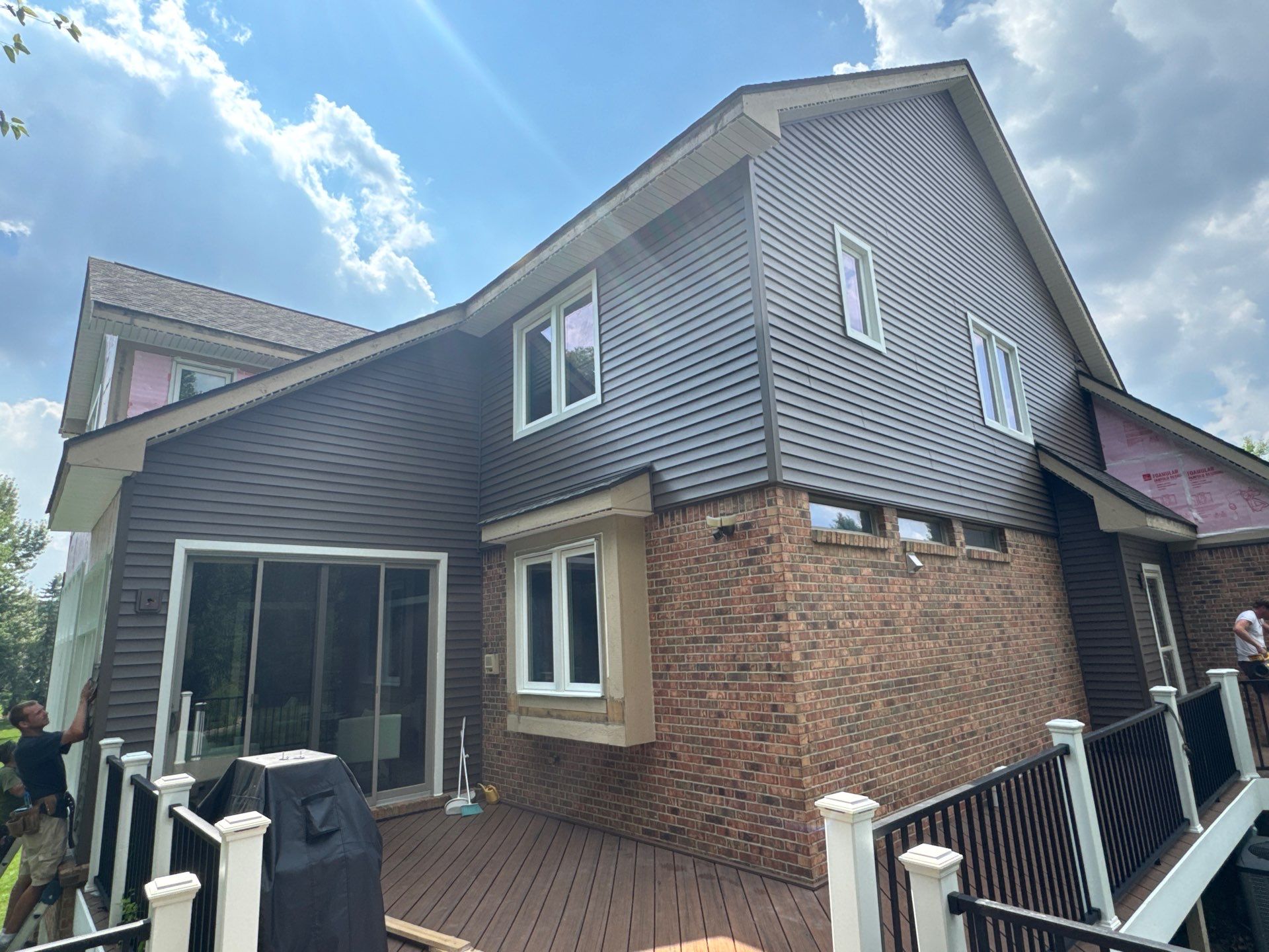 Siding Replacement using Alside Odyssey D4" Flagship Brown by 180 Contractors