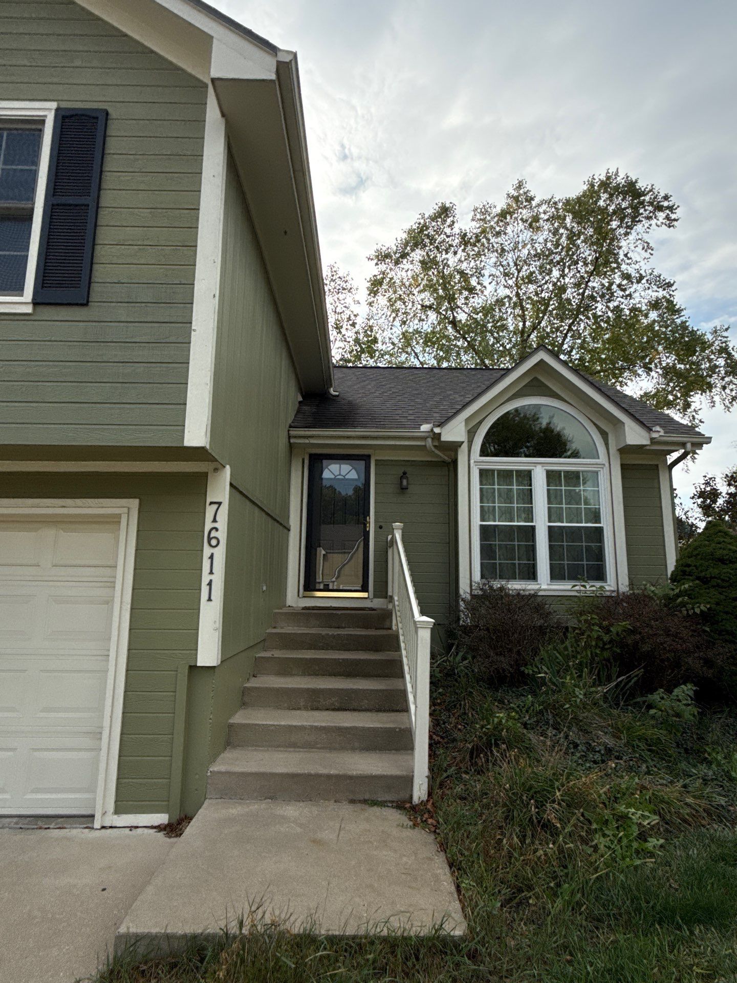 Split Entry in Smokey Ash Craneboard D7 by EEC  Windows, Siding & Roofing 
