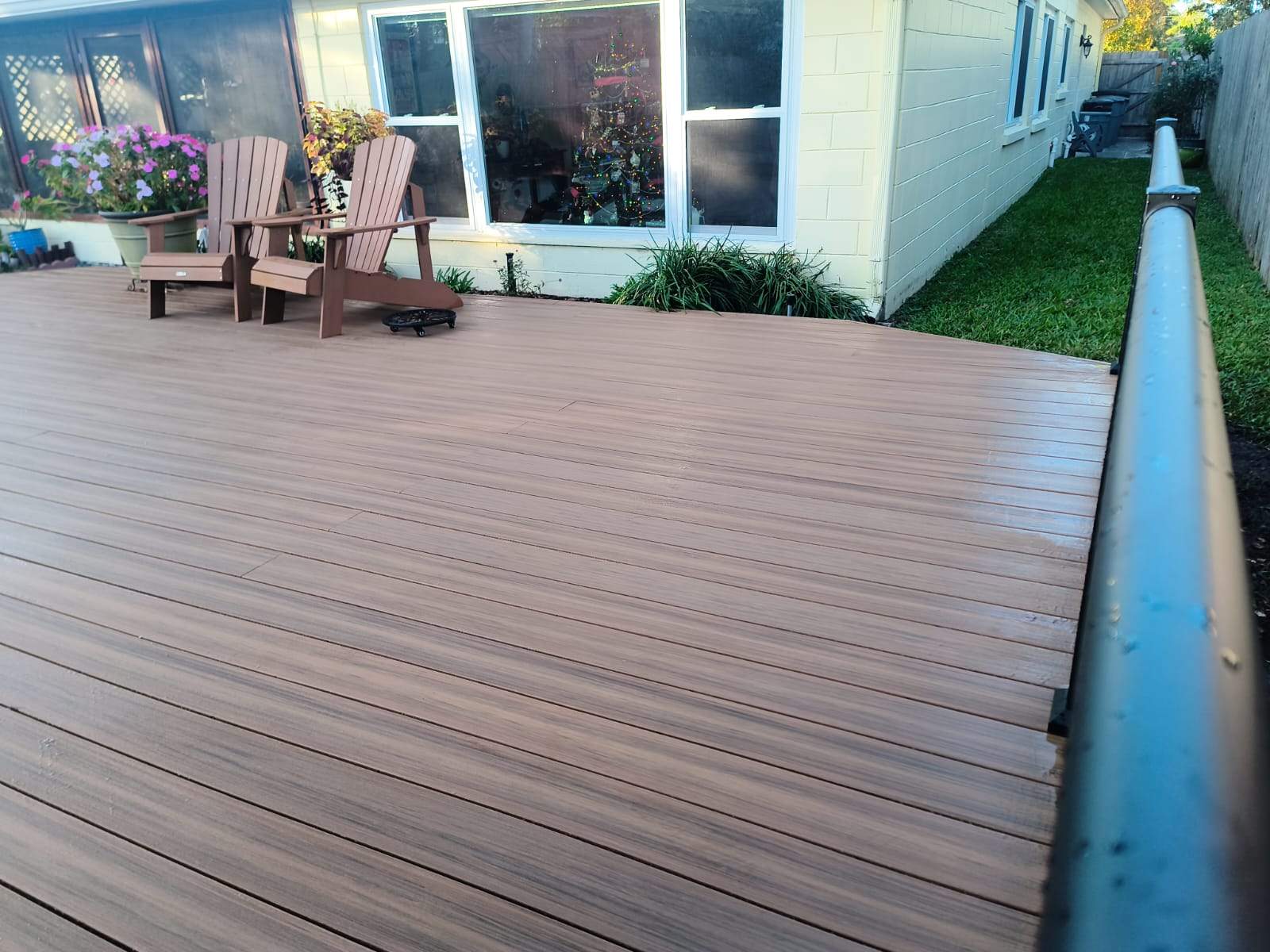 Luxury Multi-Level Deck | Deckorators Voyage Mineral-Based Composite by Orlando pergolas 