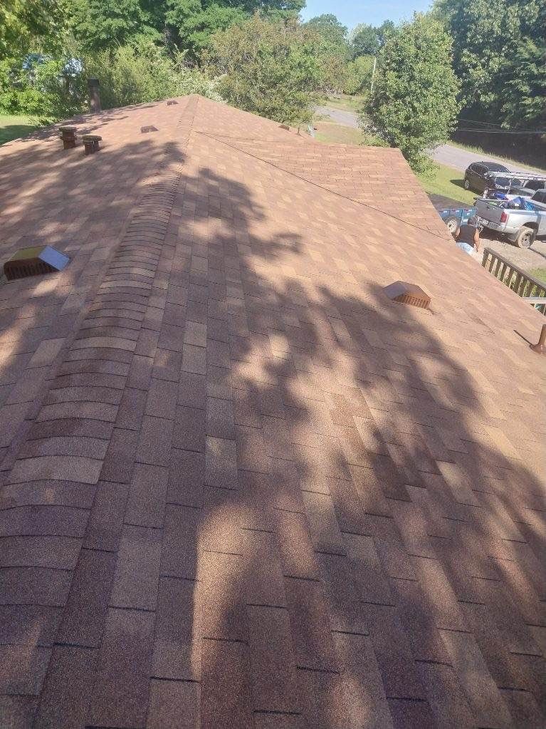 Storm Restoration Reroof: 25 Year 3-Tab Shingle by Hostetler Roofing