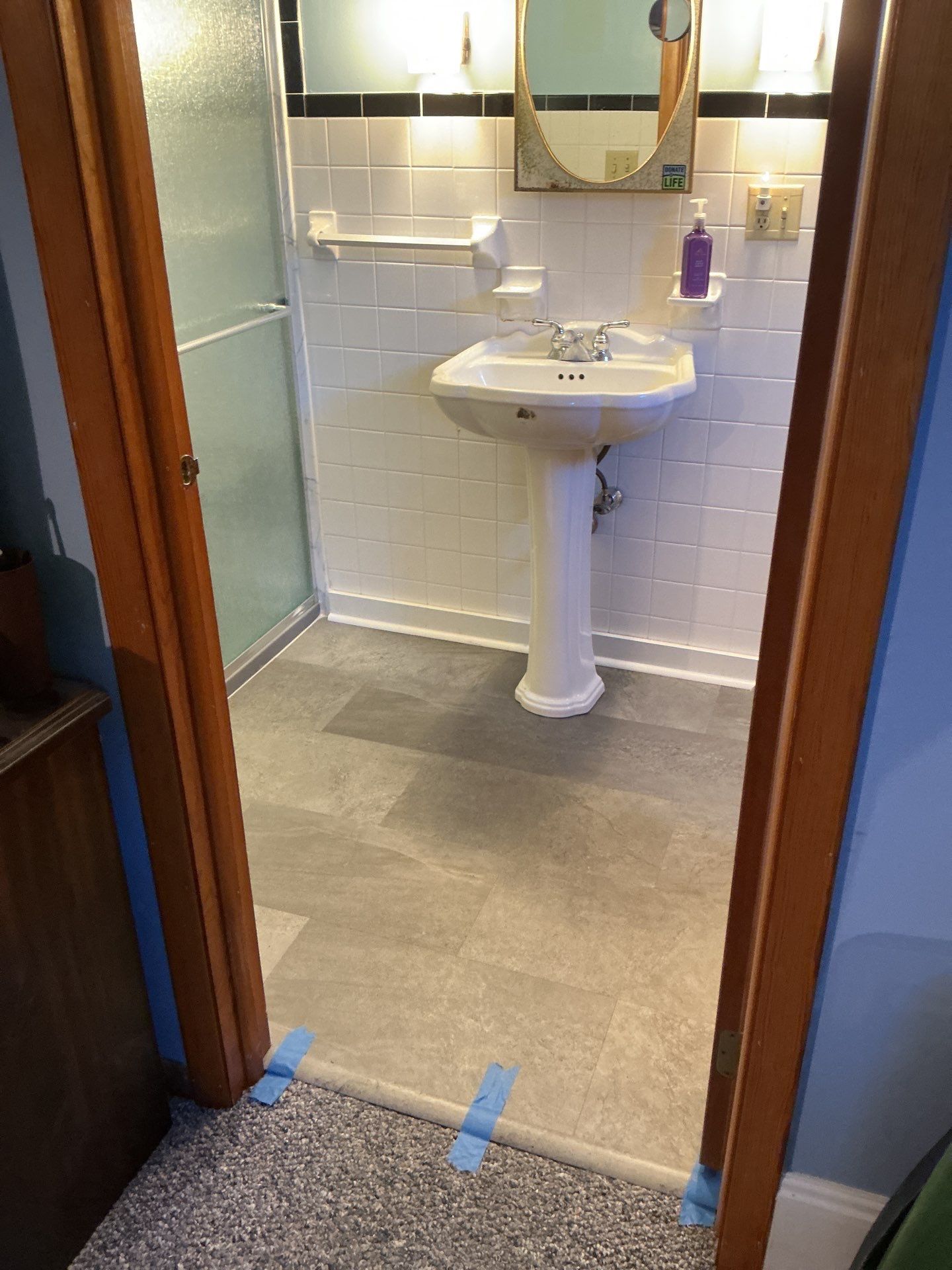 Phase II: Santorini White w/ Concrete Onyx by Rome Bath Remodeling