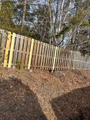 Mariner’s Pointe Fence Repair for CAMS Property Management in Wilmington, NC