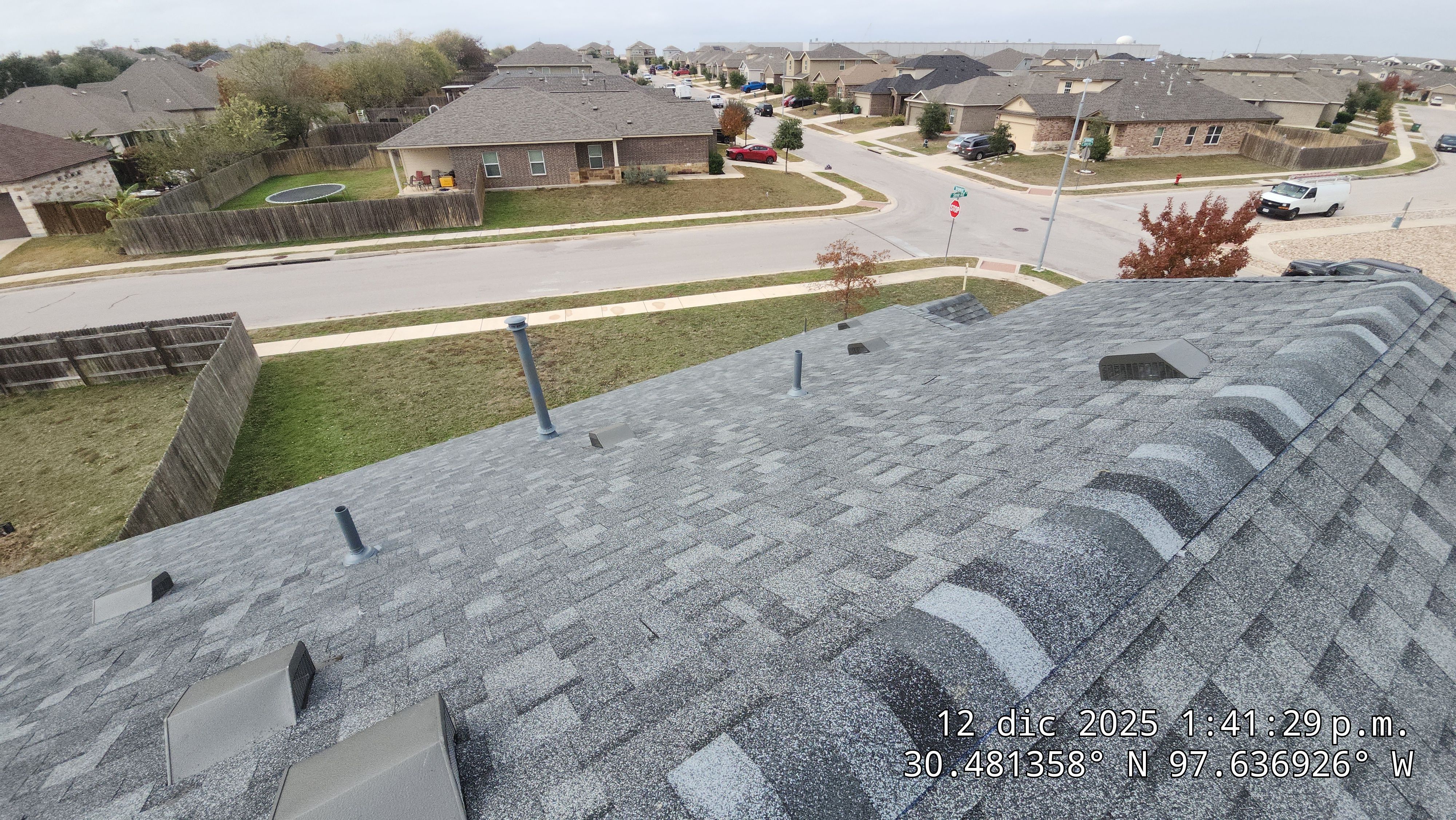 Architectural Shingle Roof Replacement Following Hail Damage in Round Rock by Caliber Restoration LLC