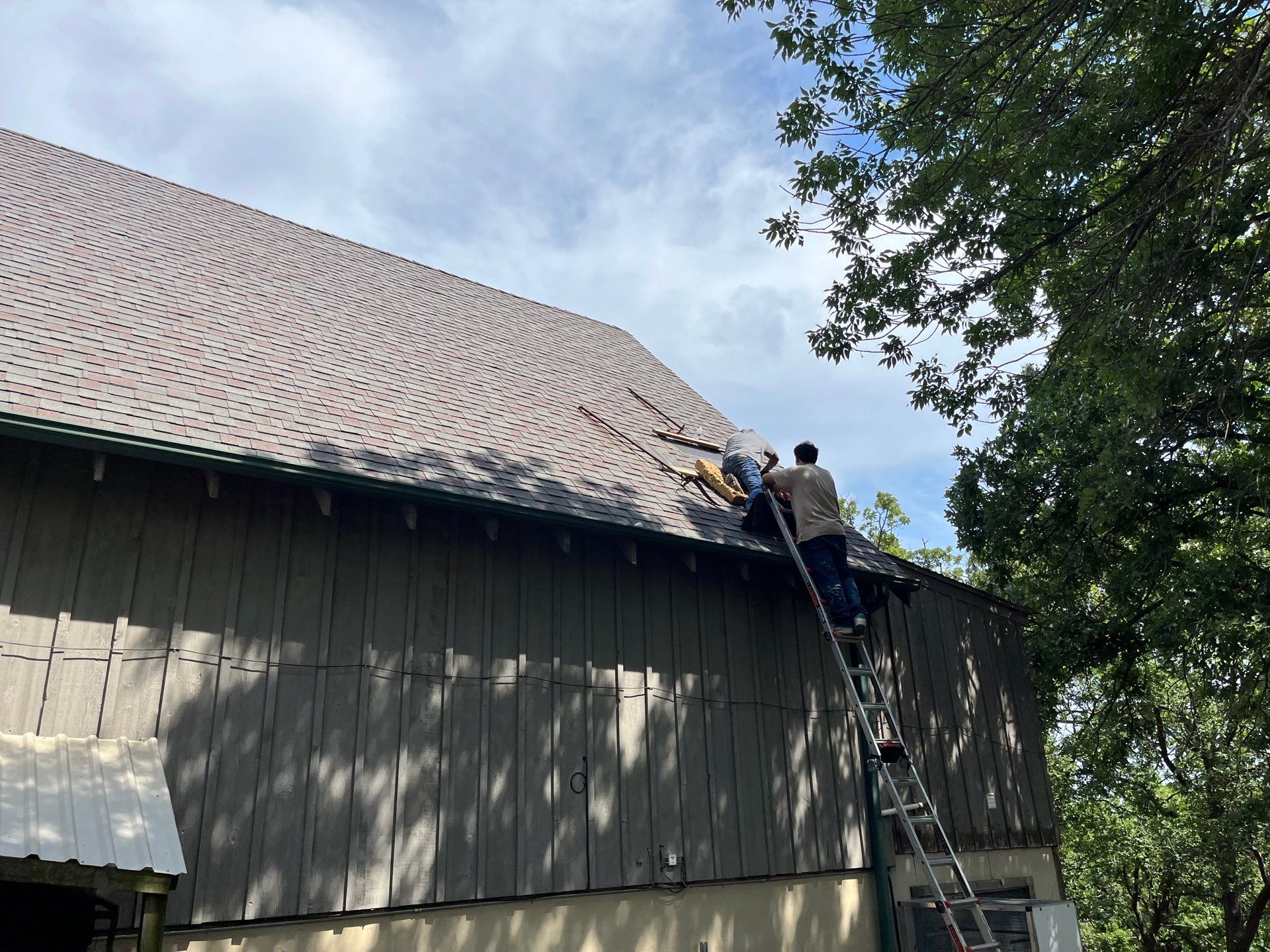 Architectural Shingle Roof Replacement and Skylight Installation in Sulphur by BANA Roofing and Solar Supply