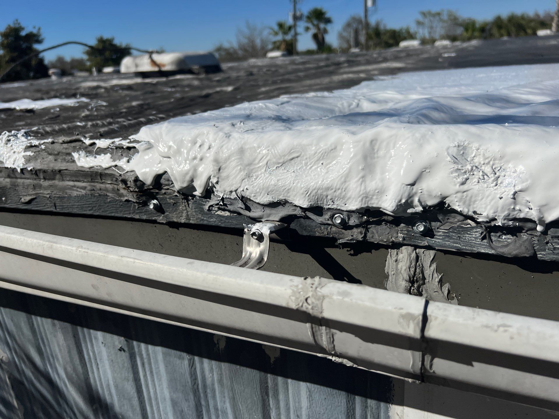 Flat Membrane Roof Repair and Interior Restoration in Fort Myers by cordova home services 