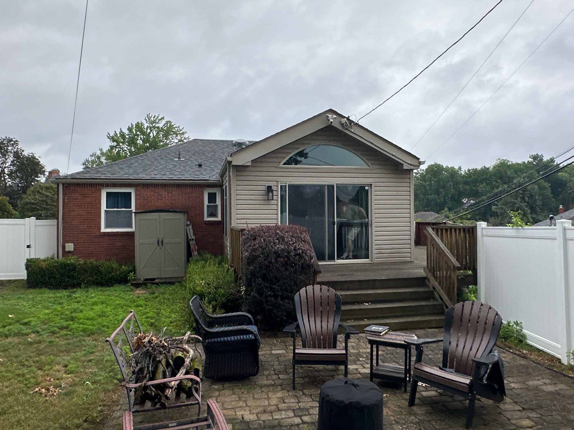 2 tone Composite Re-Deck with Vinyl Railings in Pittsburgh by Cousins Roofing Siding & Decks