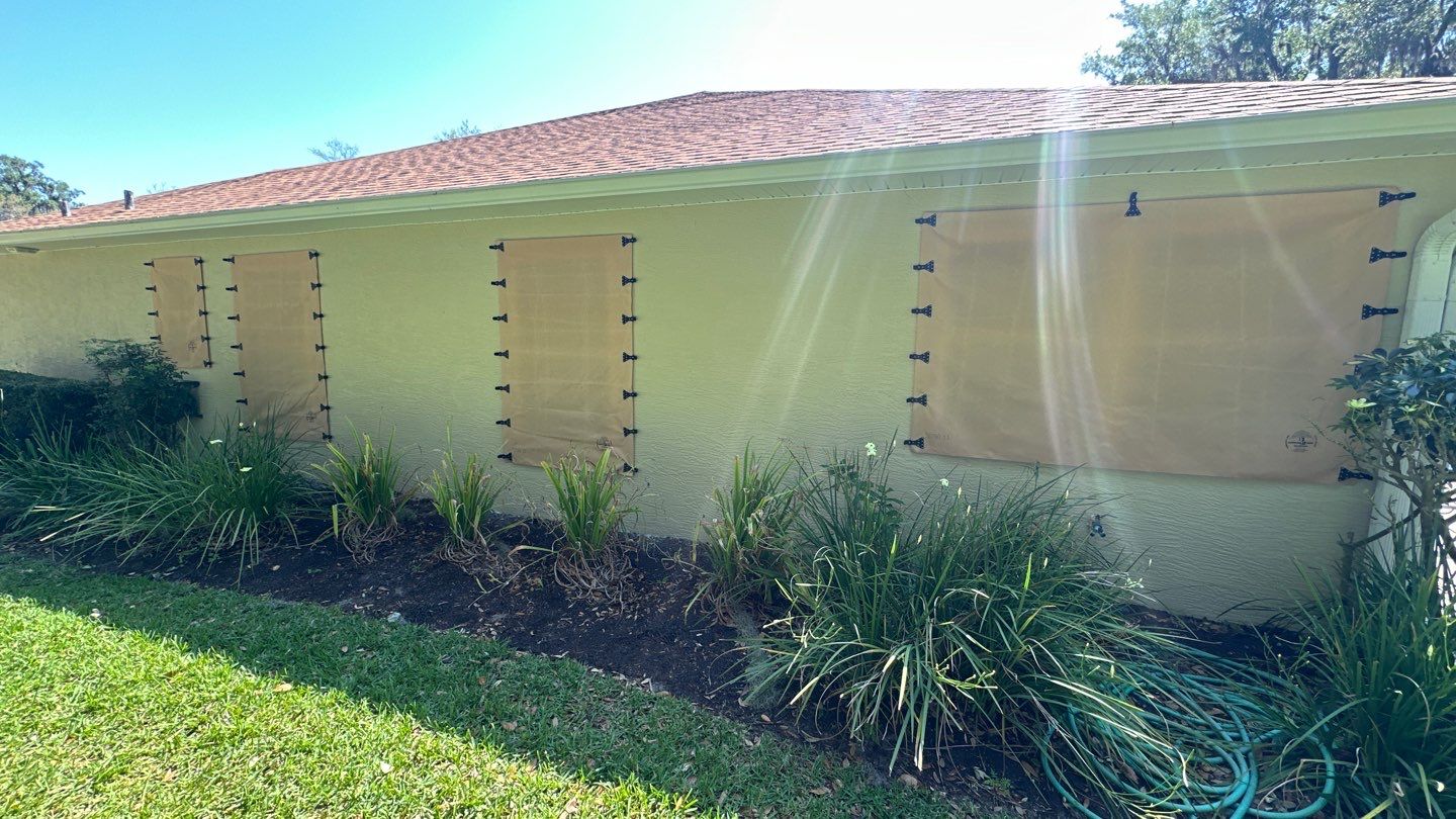 Hurricane Fabric in Tan by Smart Guard Shutters