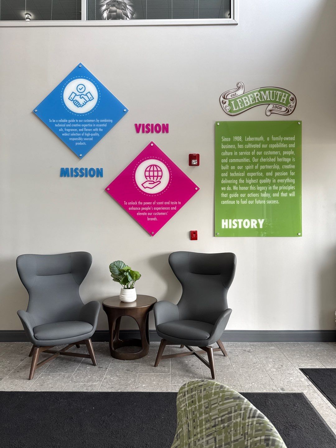 Lebermuth - Acrylic Stand Off Interior Graphics  by Hayes Design co