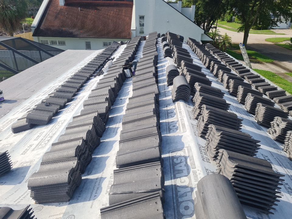 Residential Roofing Installation using Eagle Roofing Tile by BLUES BROTHERS ROOFING