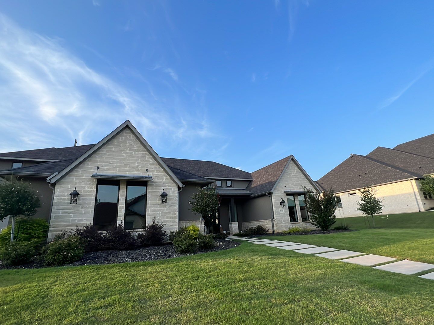 Insurance Claim Roof and Gutters using Certainteed Landmark Weathered Wood by Tex-Line Roofing
