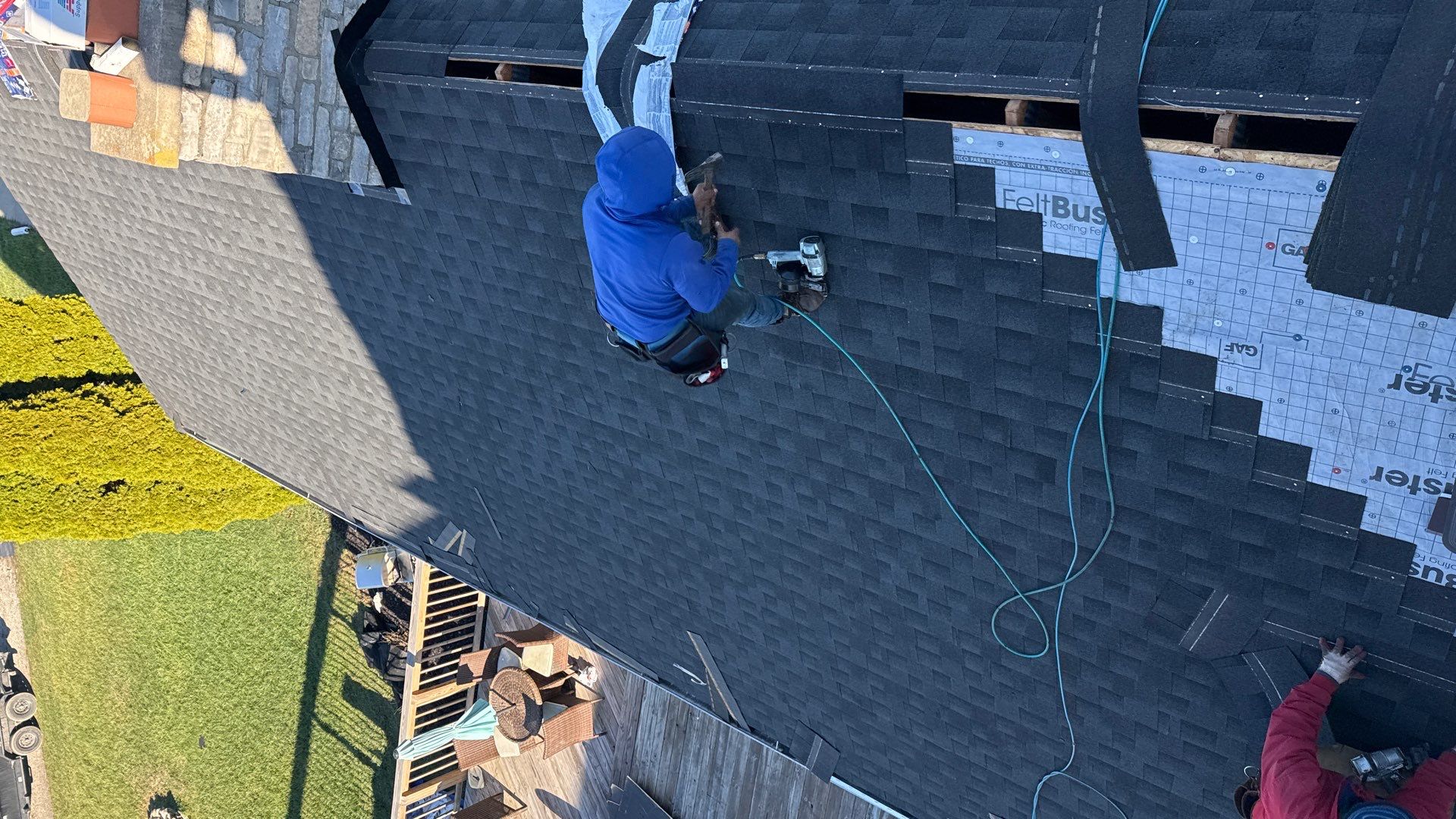 Residential Roofing Installation using Timberline HDZ Shingles - Charcoal by RoofX 