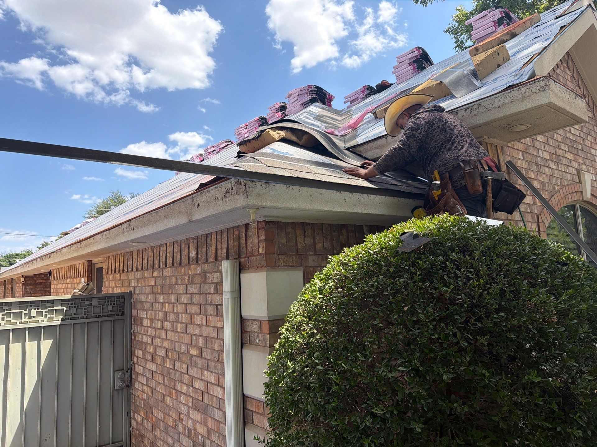 Residential Roof Replacement Featuring New OSB Sheathing in Wichita Falls by Shearman Roofing & Construction