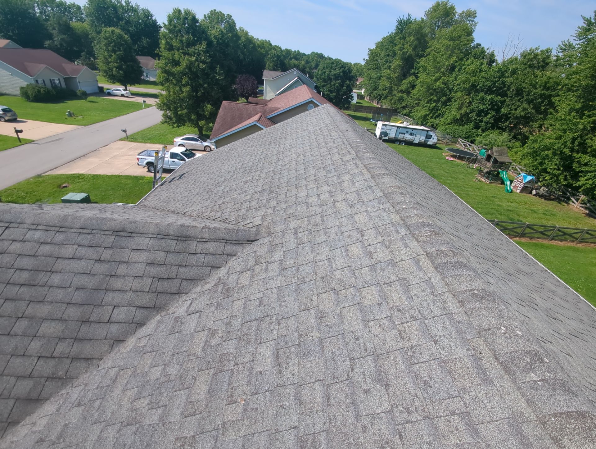 GAF Timberline HDZ Pewter Shingle Roof Replacement in Mt Orab by Empire Contractors