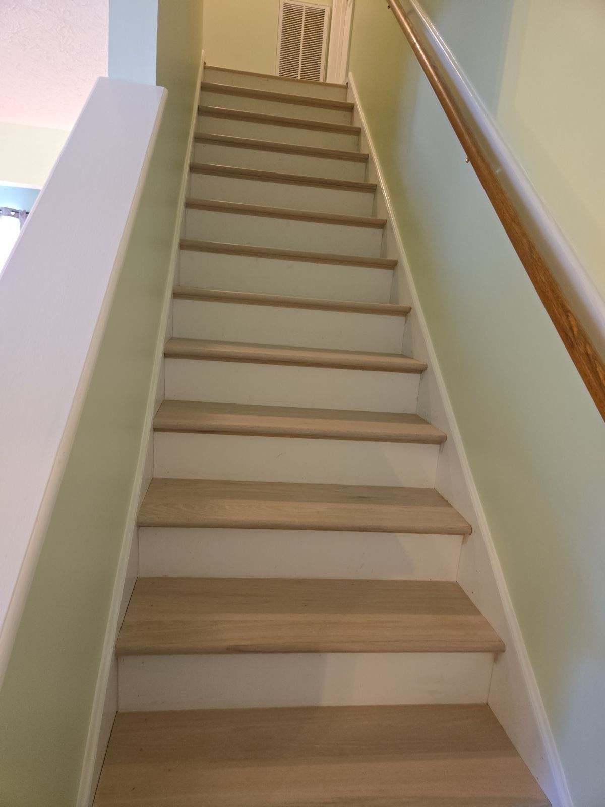 Stair Tread Install and Refinish  by Footprints Floors of Nashville