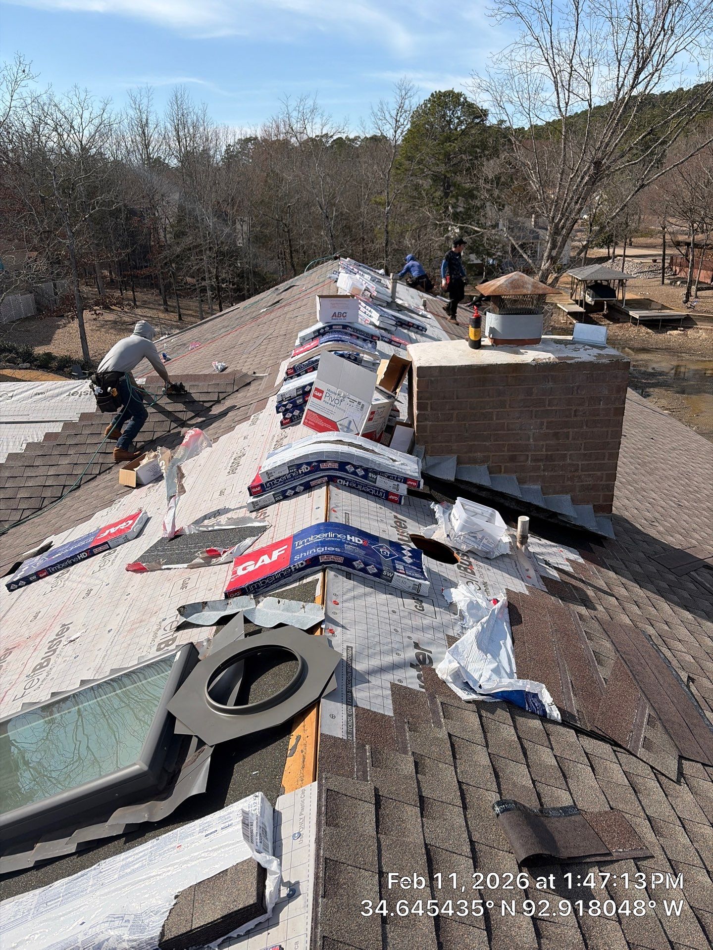 GAF Timberline HDZ Shingle Roof Installation in Hot Springs Village by Temple Roofing and Exteriors