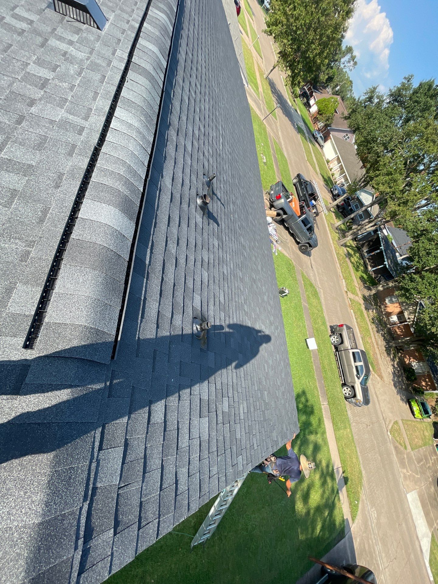Residential Roofing Installation using Tamko Heritage® Series Rustic Black by CAP Roofing and Construction LLC
