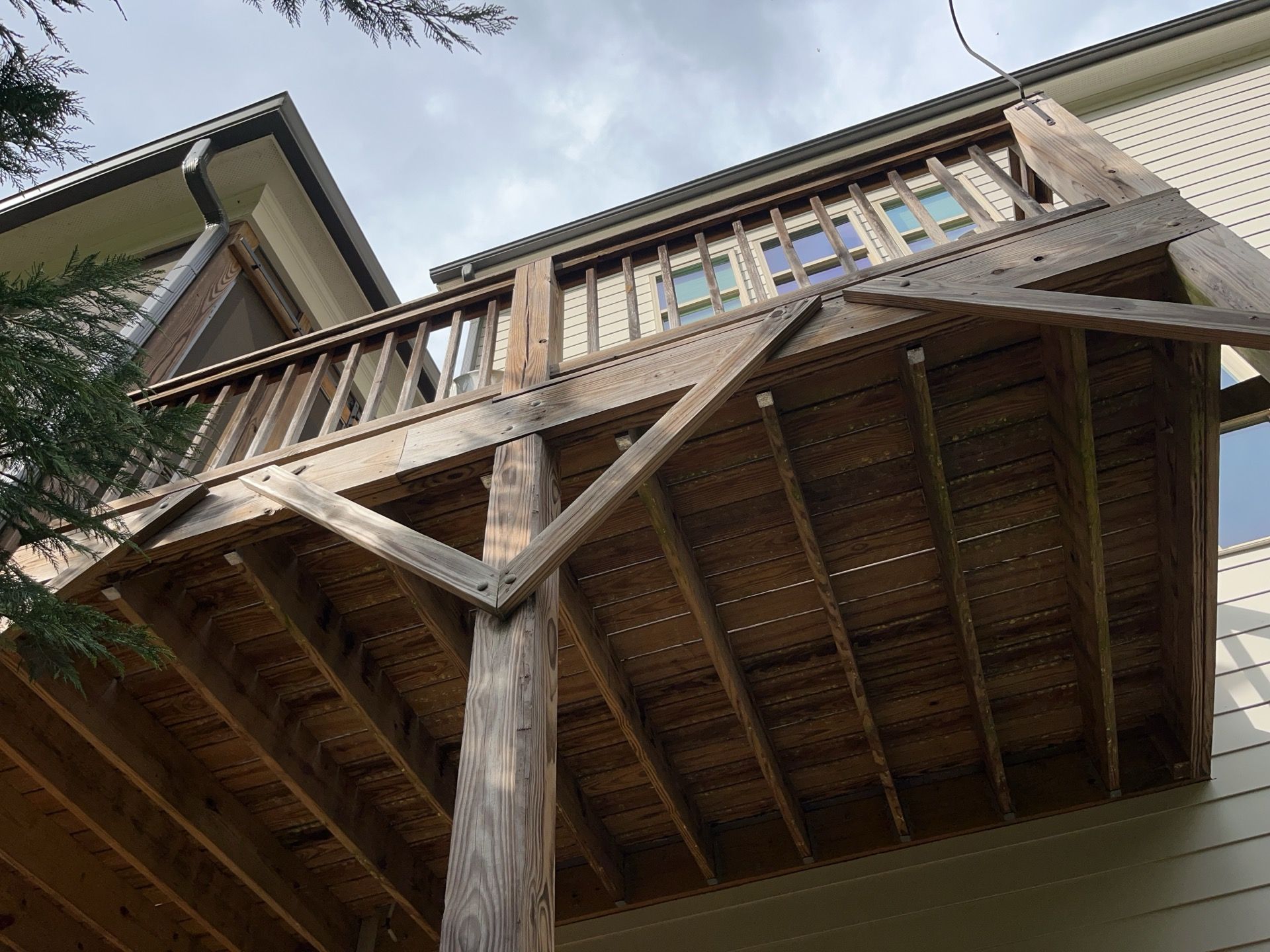 Custom Gable Bracket Replacement, Exterior Paint, and Deck Stain in Chamblee, GA by Nelson Exteriors 
