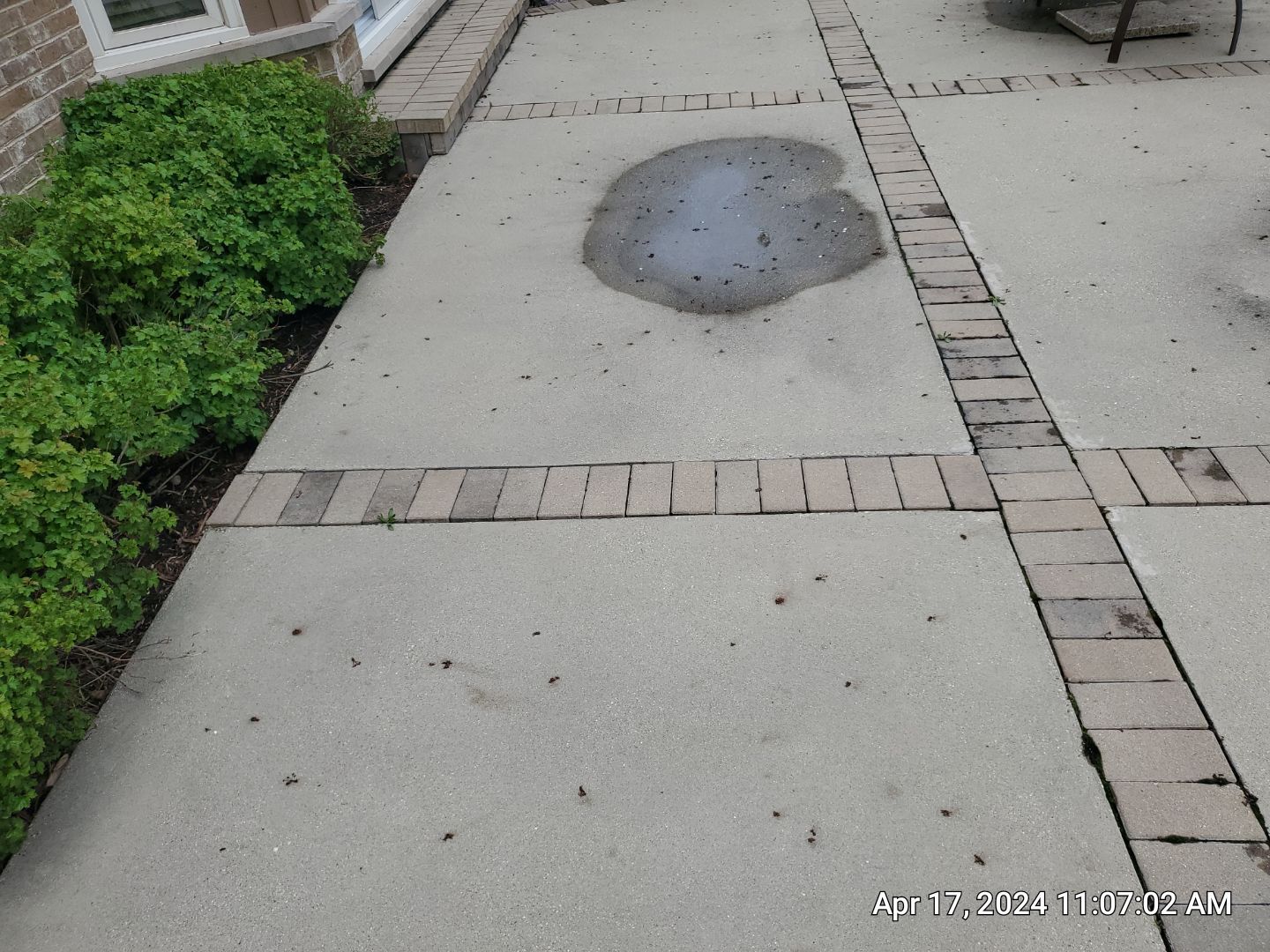 concrete patio and driveway cleaning by Northern Power Washing LLC.