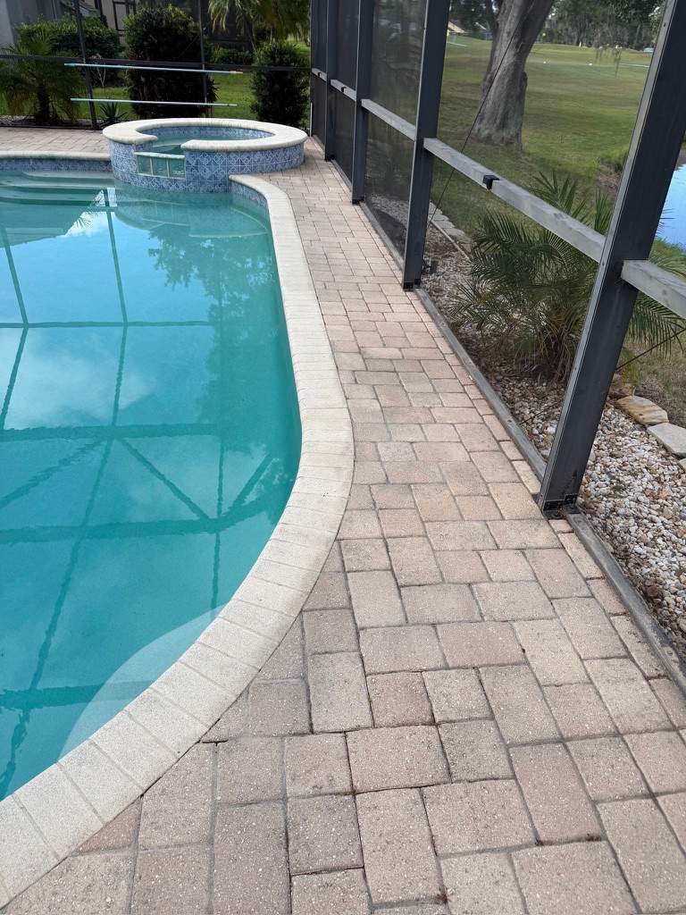 Professional Paver Sealing and Restoration for La Paloma Sun City Center Pool Deck by Supreme Paver Experts