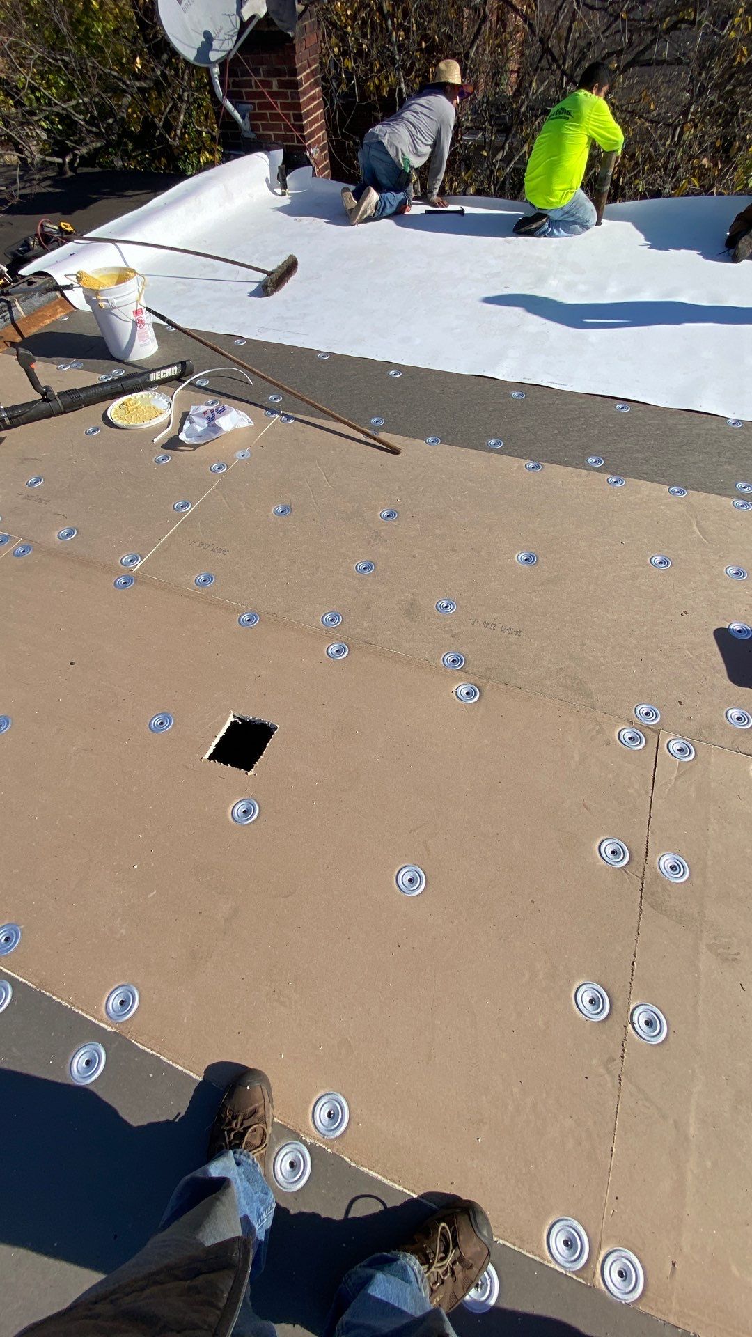 Alexandria: Residential Flat Roof Replacement with Mule Hide TPO Membrane by RM Banning, Inc.