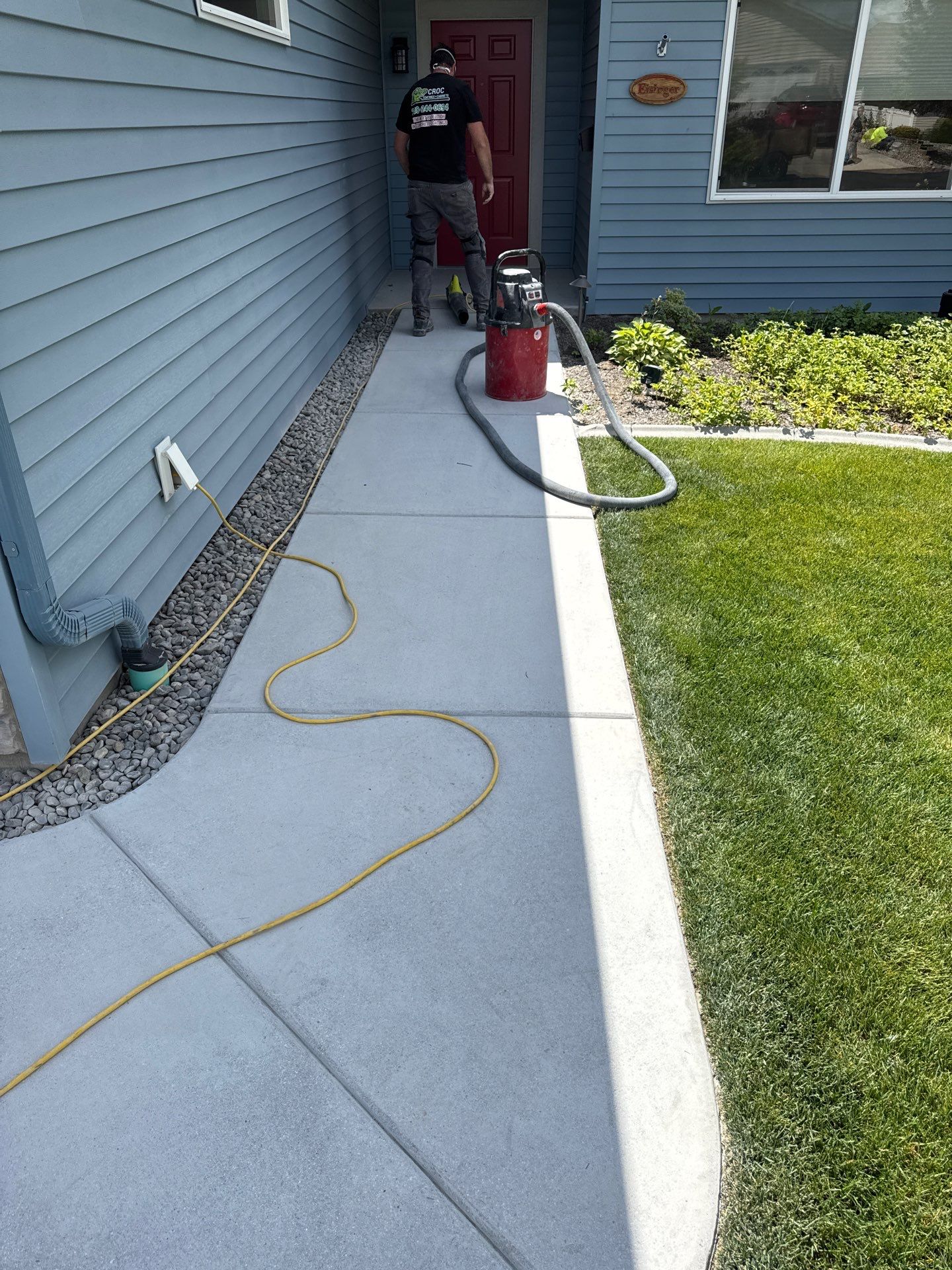 Driveway Transformation using 1/8 Tidal Wave by Croc Coatings, LLC