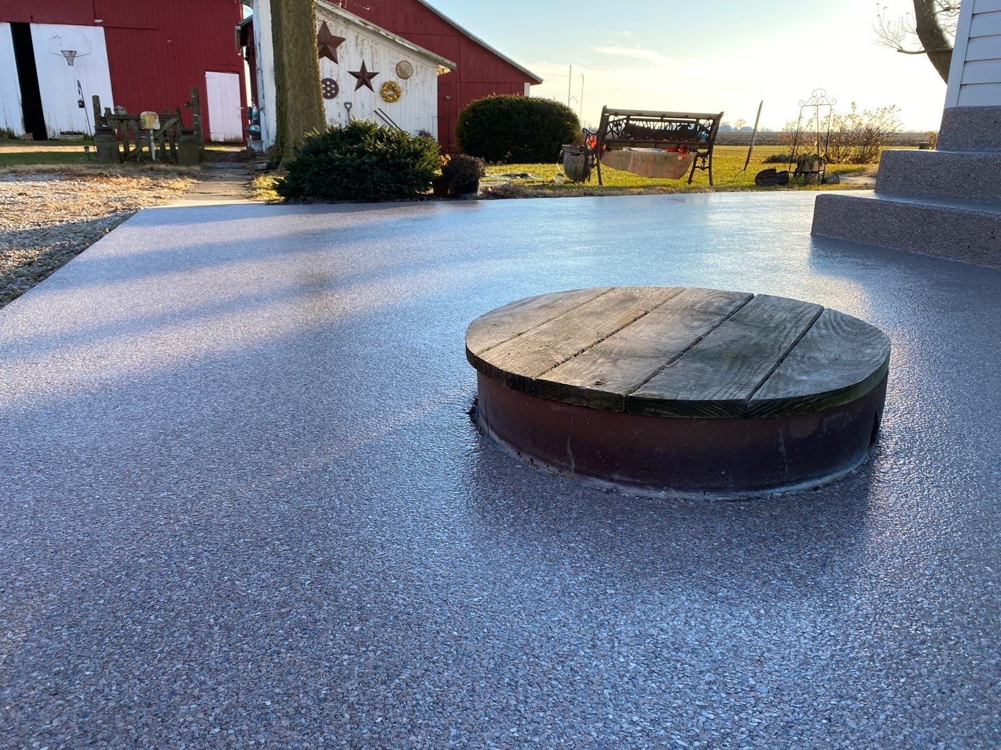 Patio Repair using Fieldstone by Your1DayFloor.com