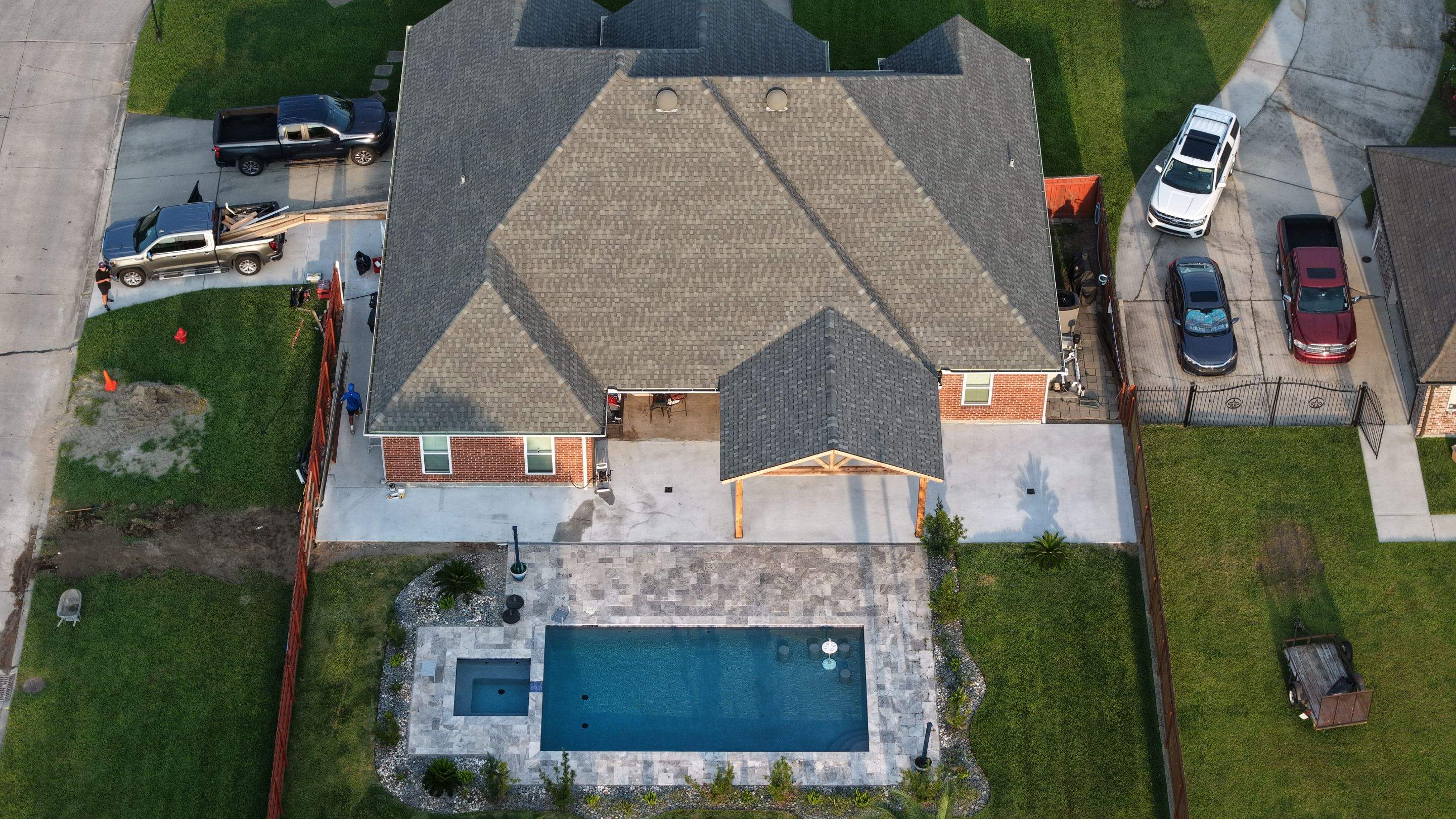 HDS Contractors - Concrete Patio and Cedar Cover in Belle Chasse by HDS Contractors