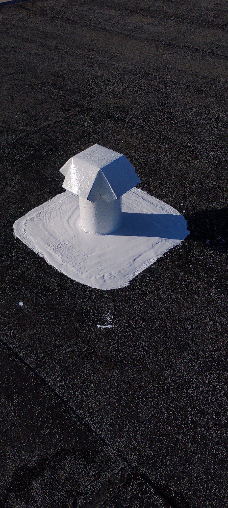 Commercial Silcone Roof Repair using Silcone Coating by Galvan Roofing and Construction
