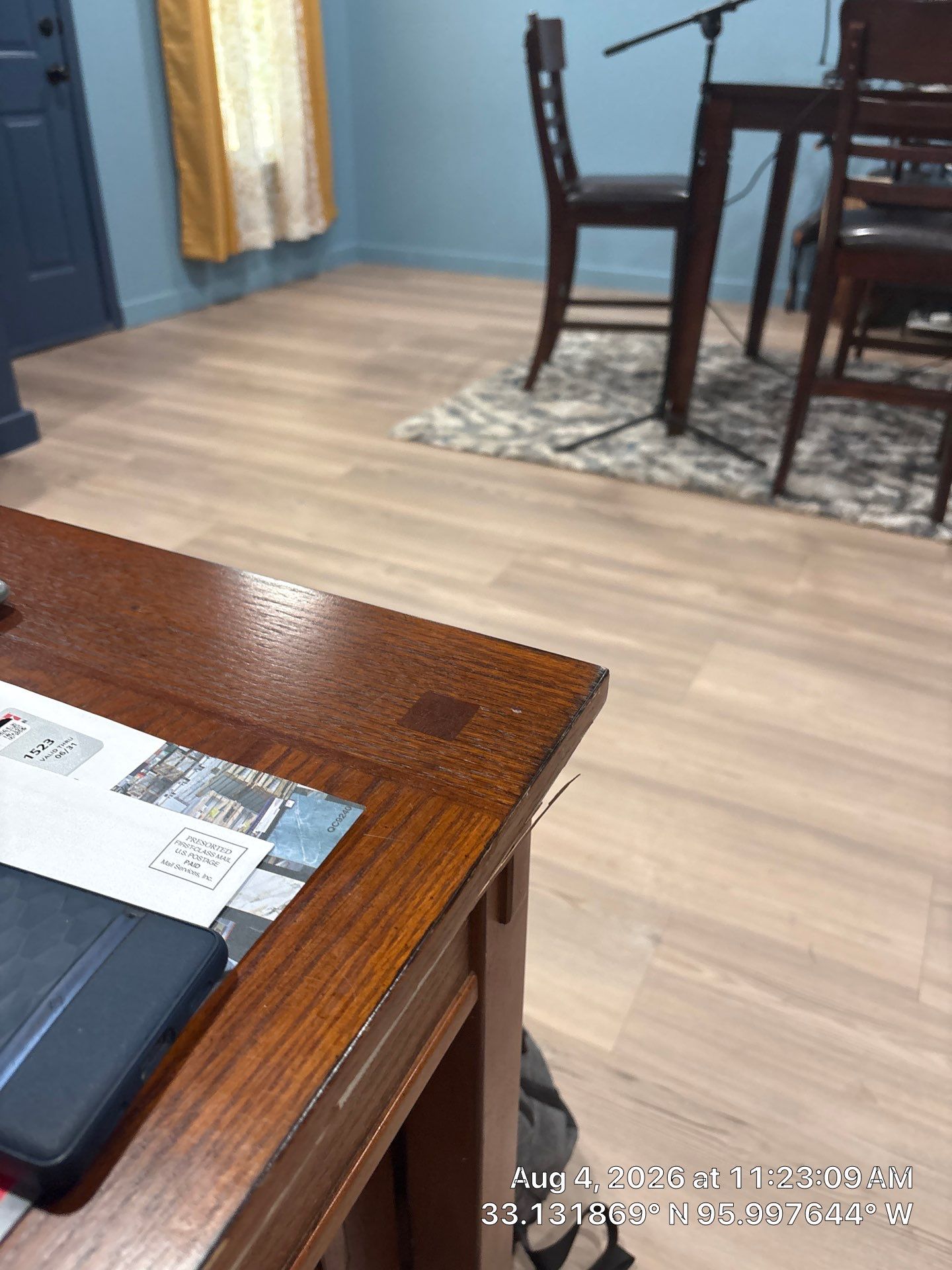Home Office Transformation with Light Wood Grain Vinyl Plank Flooring in Campbell by CompanyCam Sales Demo