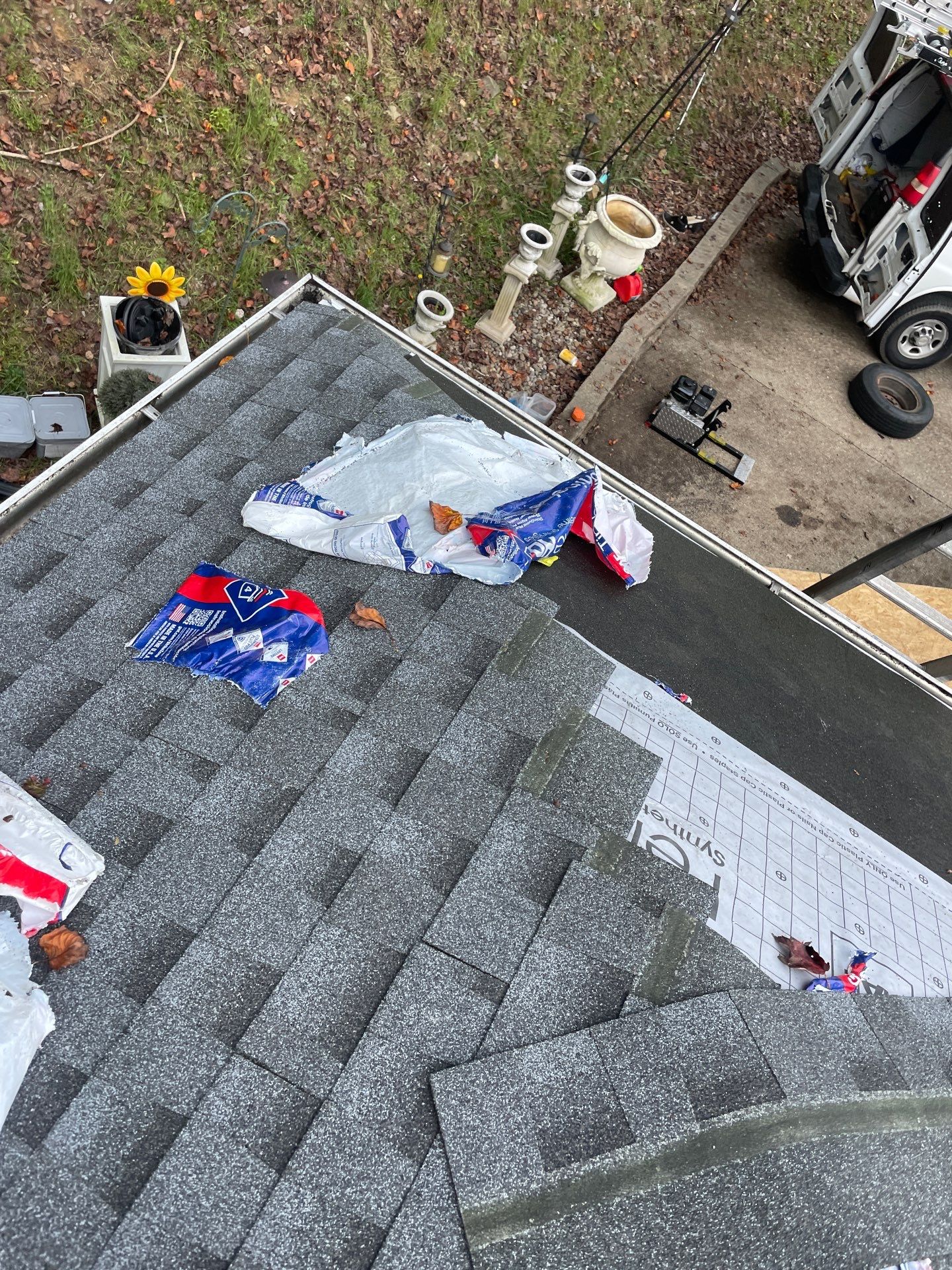 Residential Roofing Installation using GAF Timberline HDZ Pewter Gray by Rainstoppers Roofing