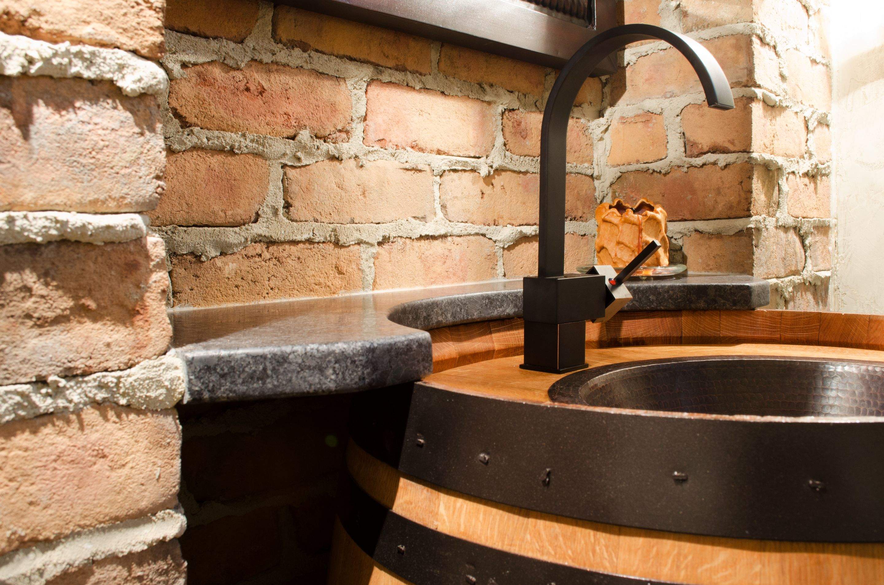Wine Cellar Bathroom by Zengel Group
