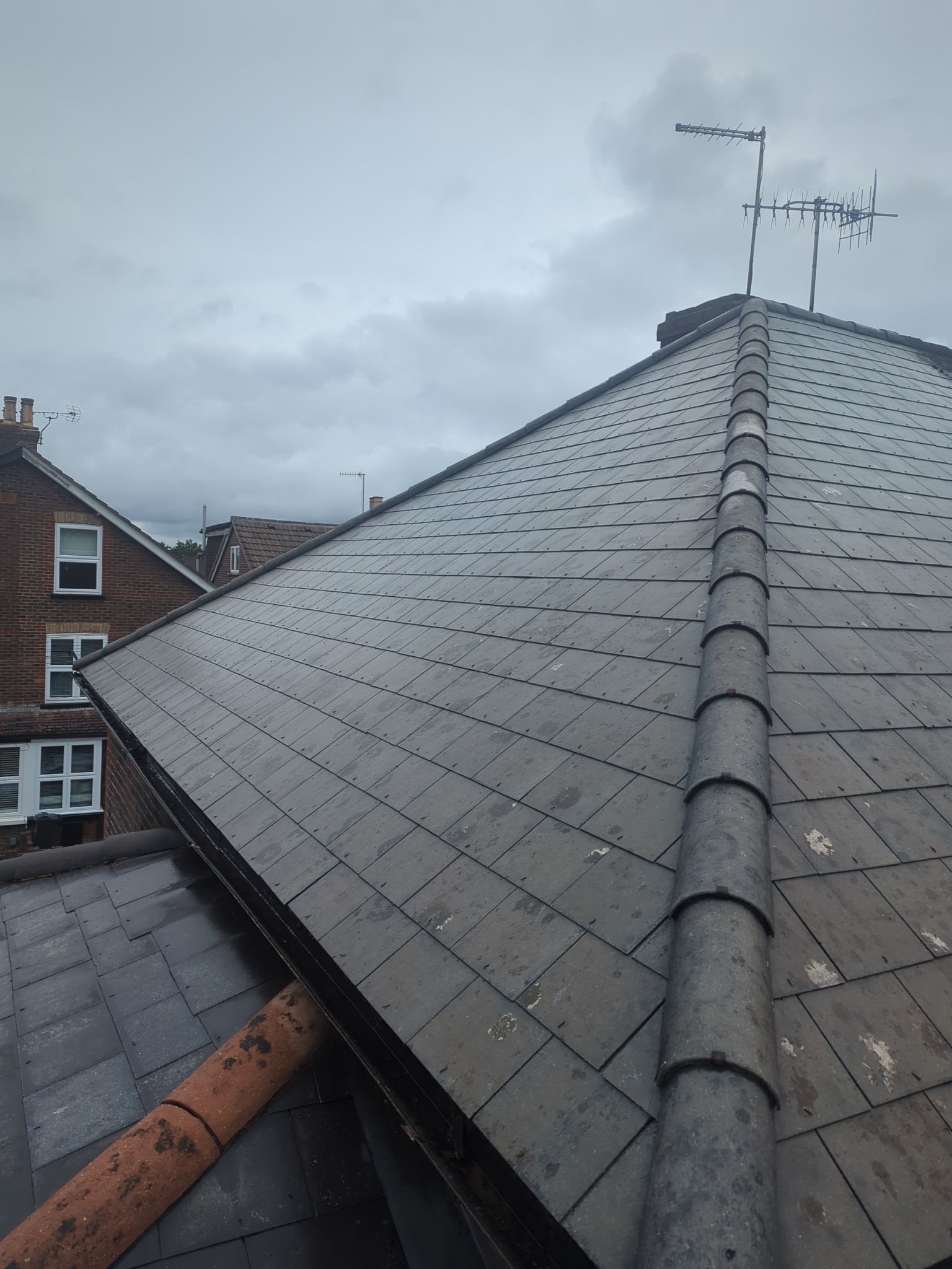 Roof Clean  - Moss Removal - Gutter Clean using Honda 15lpm Low Pressure Washing Machine by Ges Exterior Cleaning ltd