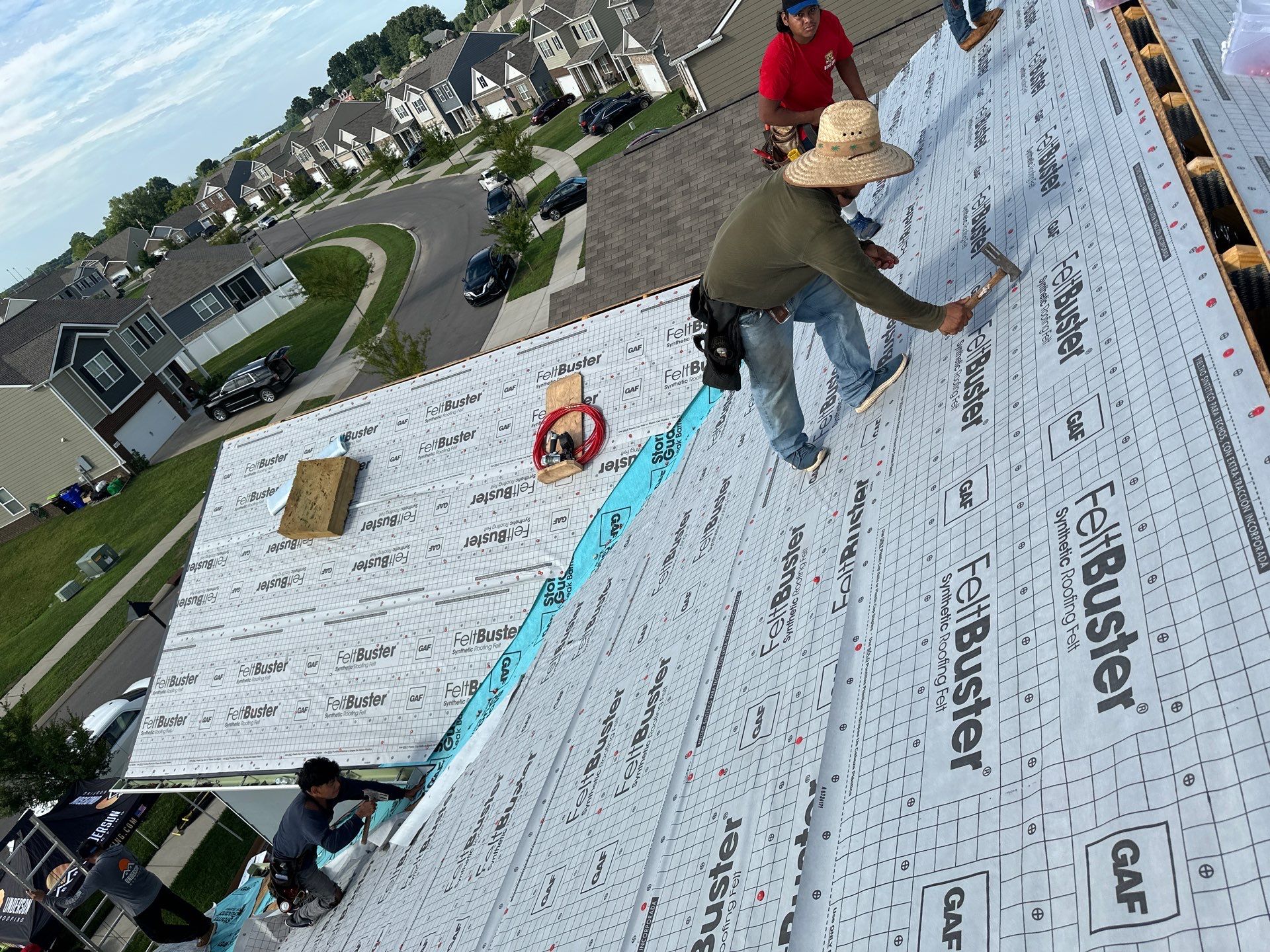 Residential Roofing Installation using Gaf Timberline HDZ Weathered Wood by Undersun Roofing 