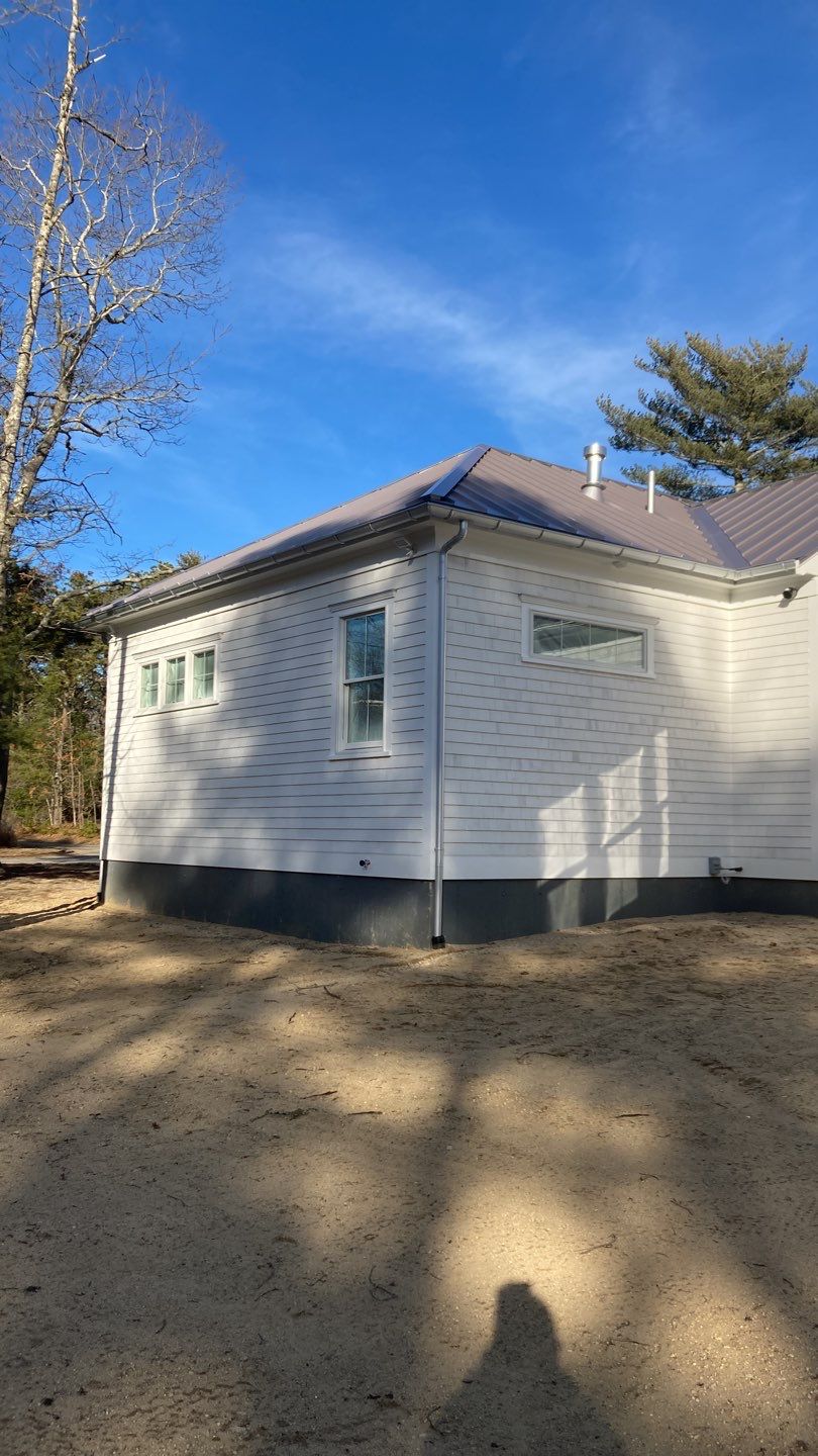Waquoit, MA Gutter Installation using 6" Half Round Galvalume Gutter by Gutter Pro Enterprises